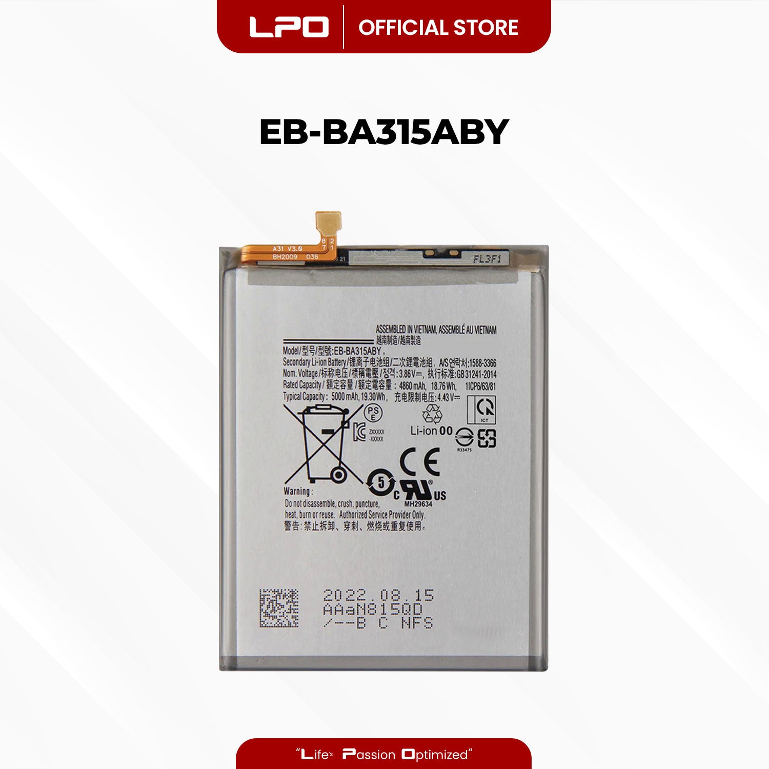 Cellphone Battery Samsung Galaxy A32 2021 EB-BA315ABY Compatible with SM-A325F, SM-A325F/DS