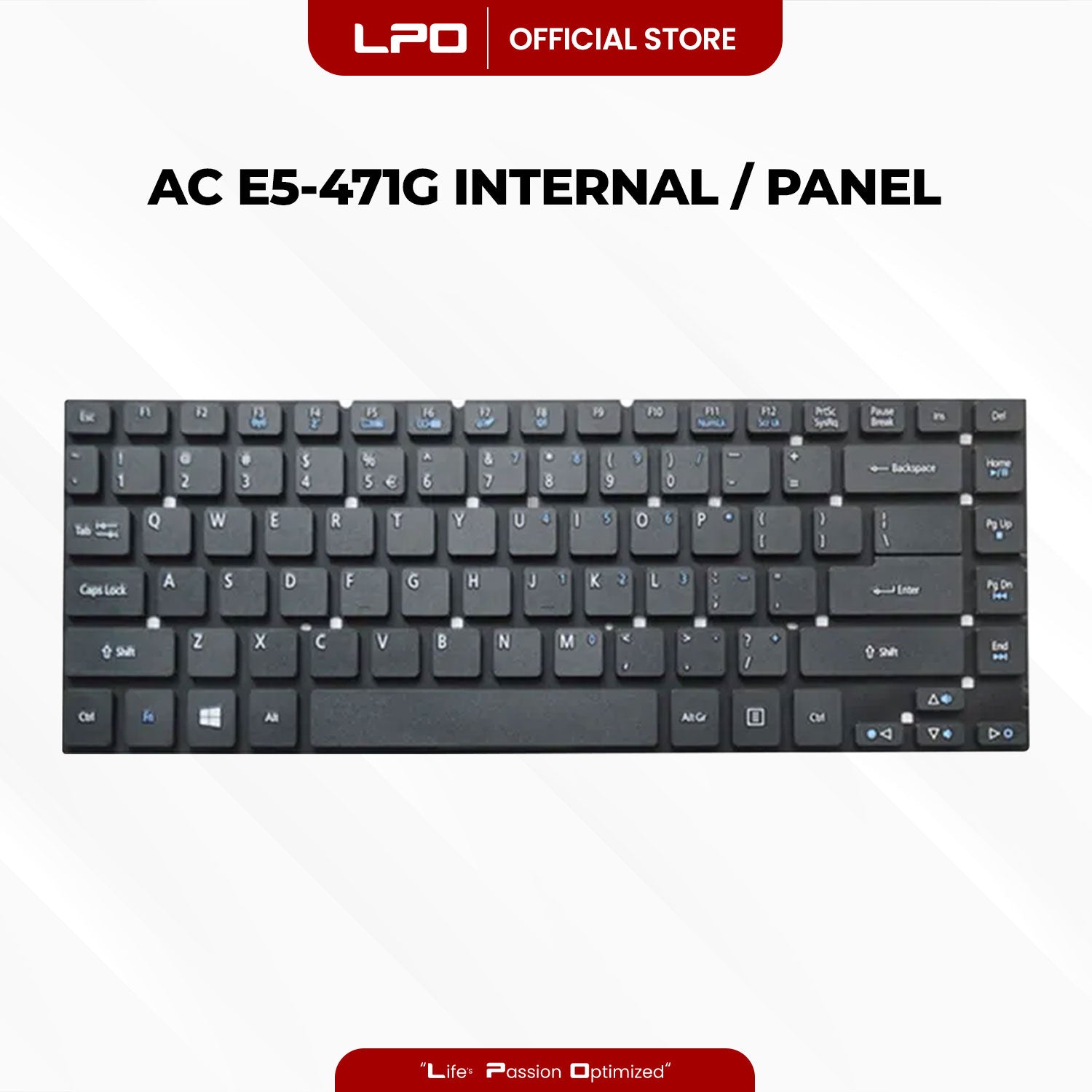 Laptop Keyboard ACER ES1-431 Internal Type / Panel Black US Compatible with Acer Aspire E5-411