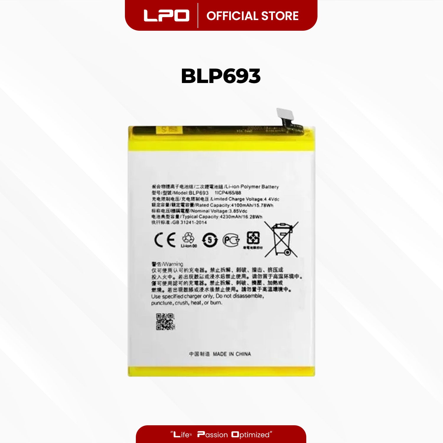 Cellphone Battery	Realme 3 2019 / 5i / C11 BLP693 Compatible with RMX1825, RMX1821, 1821