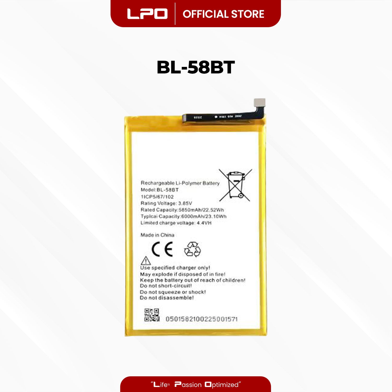 Cellphone Battery Tecno Pova 4 2022 BL-58BT Compatible with Tecno Pova, Pouvoir 4 Pro - LPO Laptop PC-Outlet