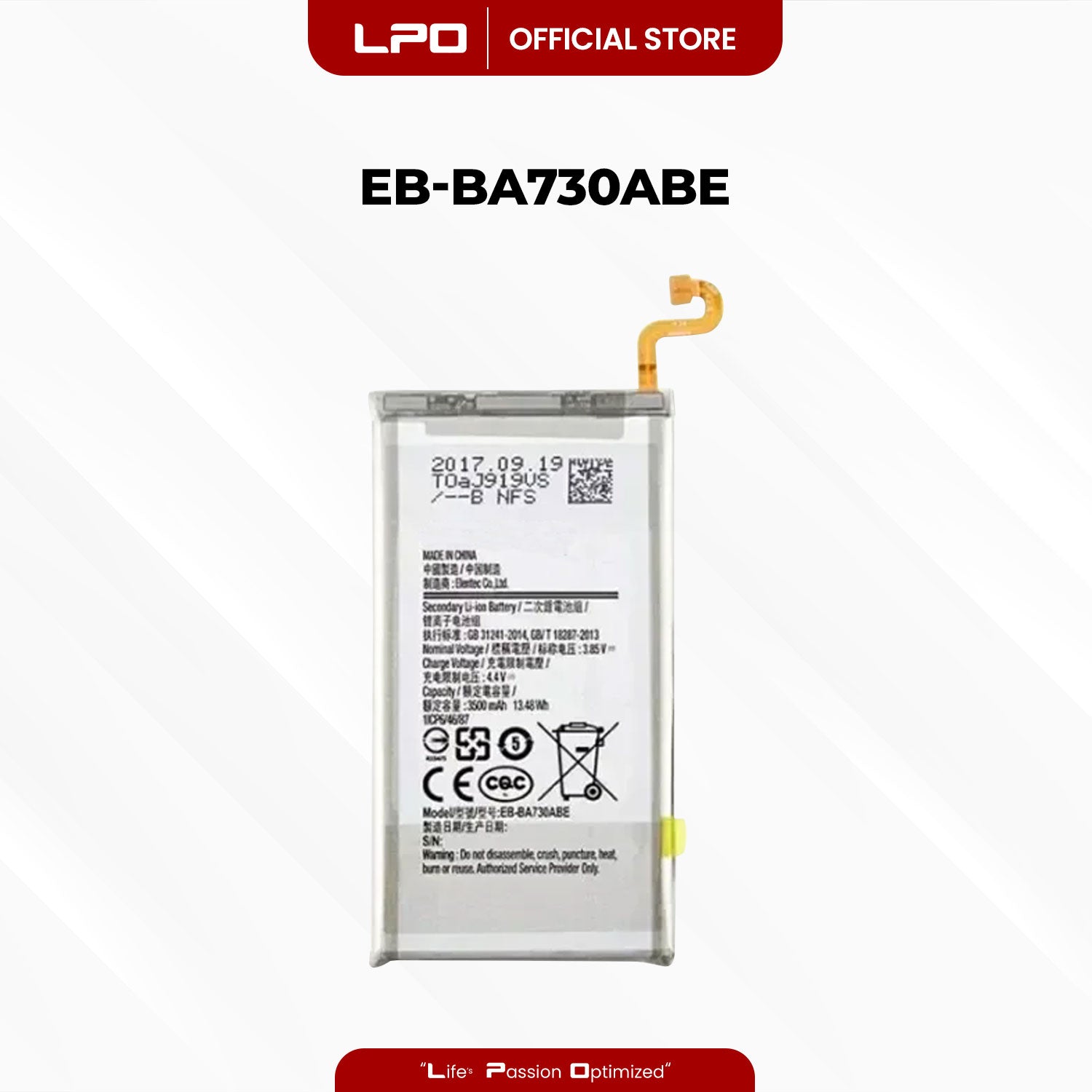 Cellphone Battery Samsung Galaxy A8+ 2018 EB-BA730ABE Compatible with SM-A730F