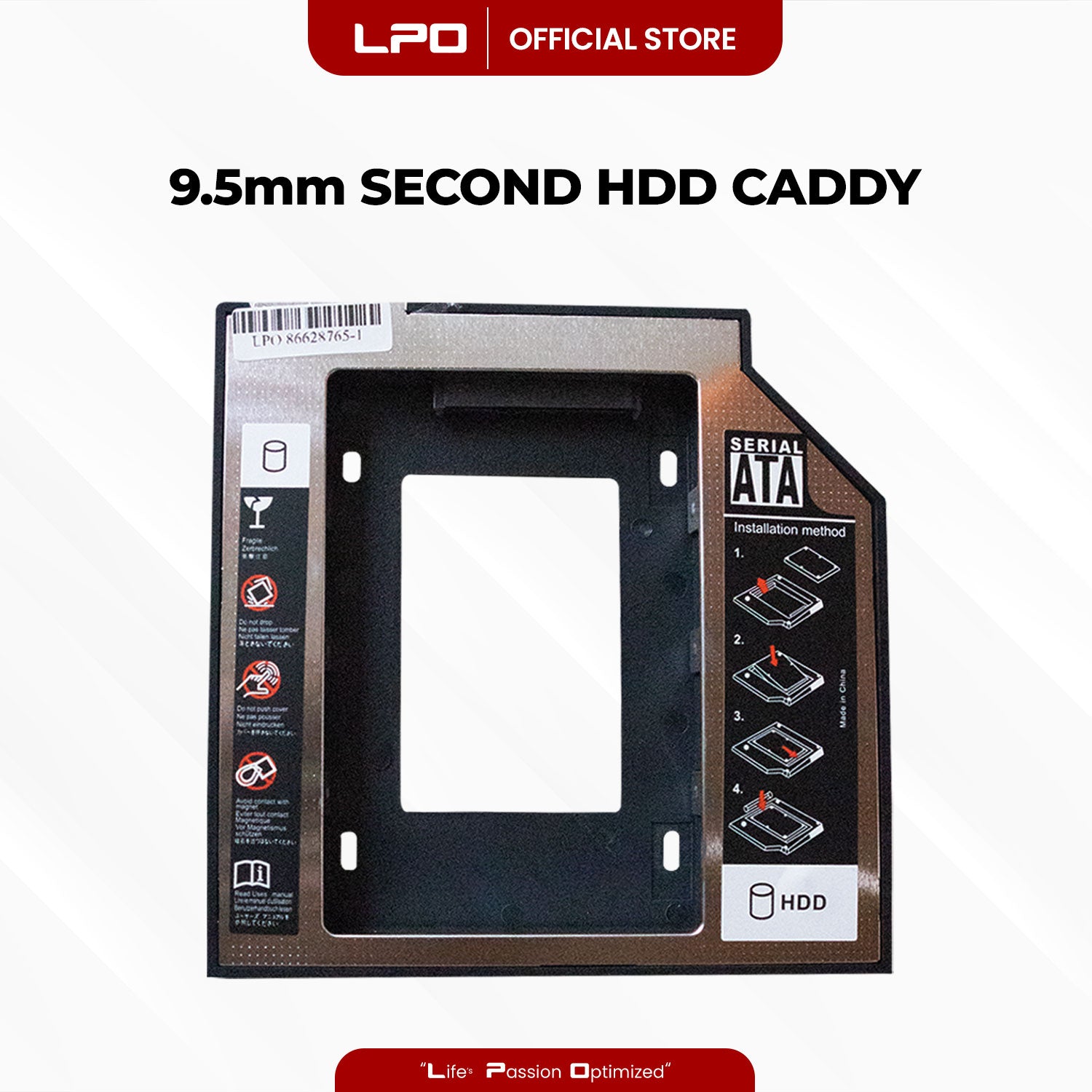 Second HDD Caddy 9.5mm SATA 2.5