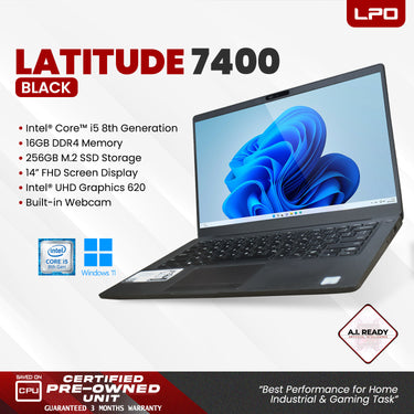 LPO Laptop Dell Latitude 7400 Intel Core i5-8265U 1.60Ghz 16GB DDR4 256GB M.2 SSD Intel UHD 620 14.0