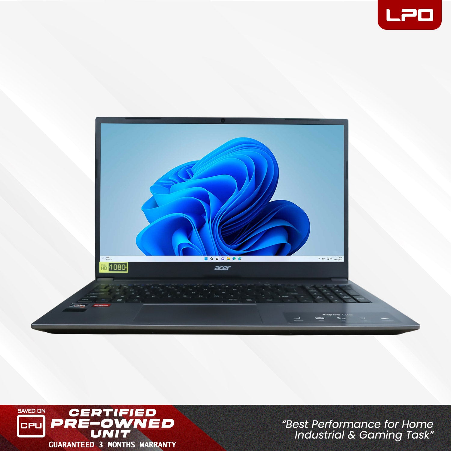 LPO Laptop Acer Aspire Lite AL15-41 AMD Ryzen 7 5700G @ 3.8GHz 16GB DDR4 512GB SSD 15.6