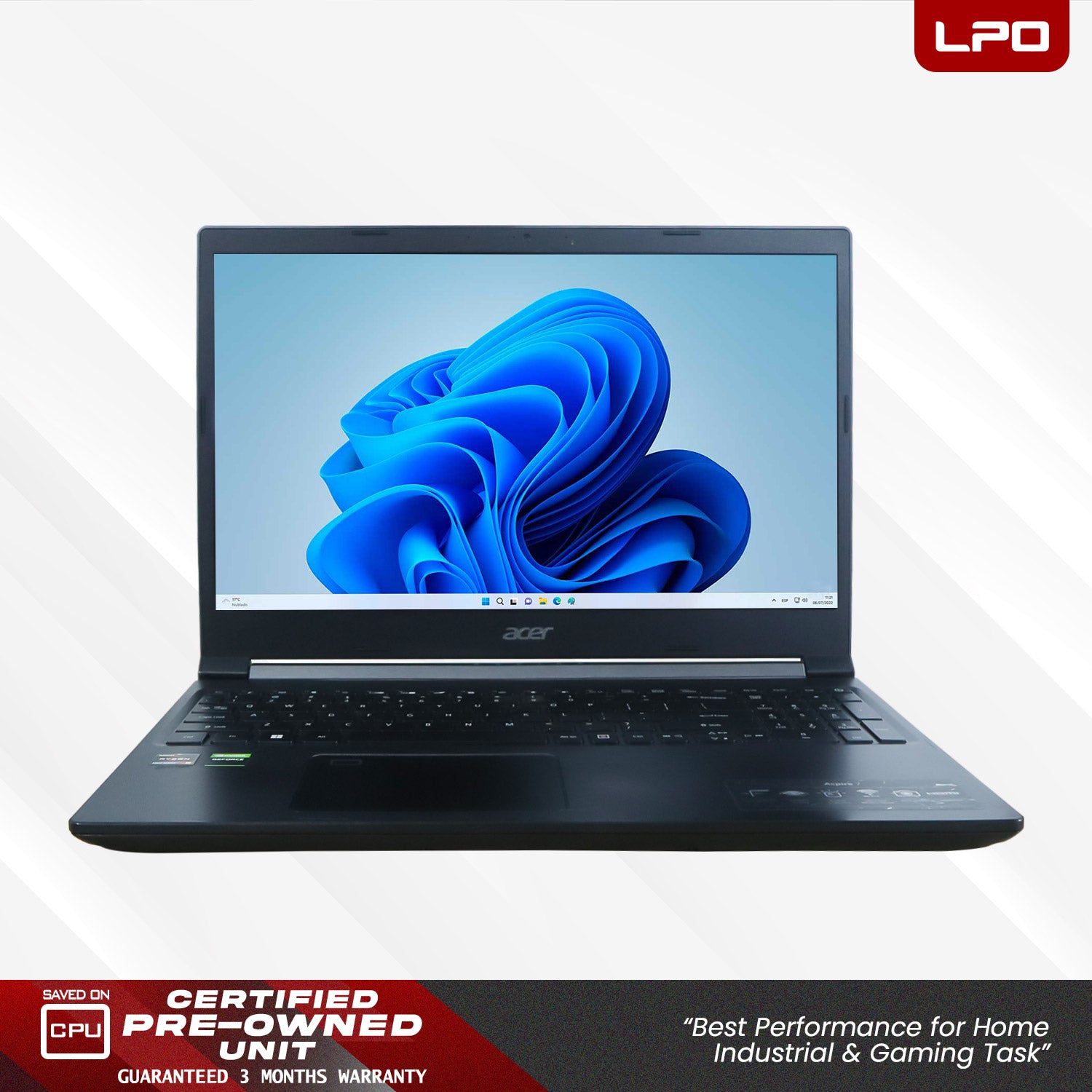 LPO Laptop Acer Aspire 7 A715-42G AMD Ryzen 5 5500U @ 2.10GHz 8GB DDR4 512GB SSD 15.6