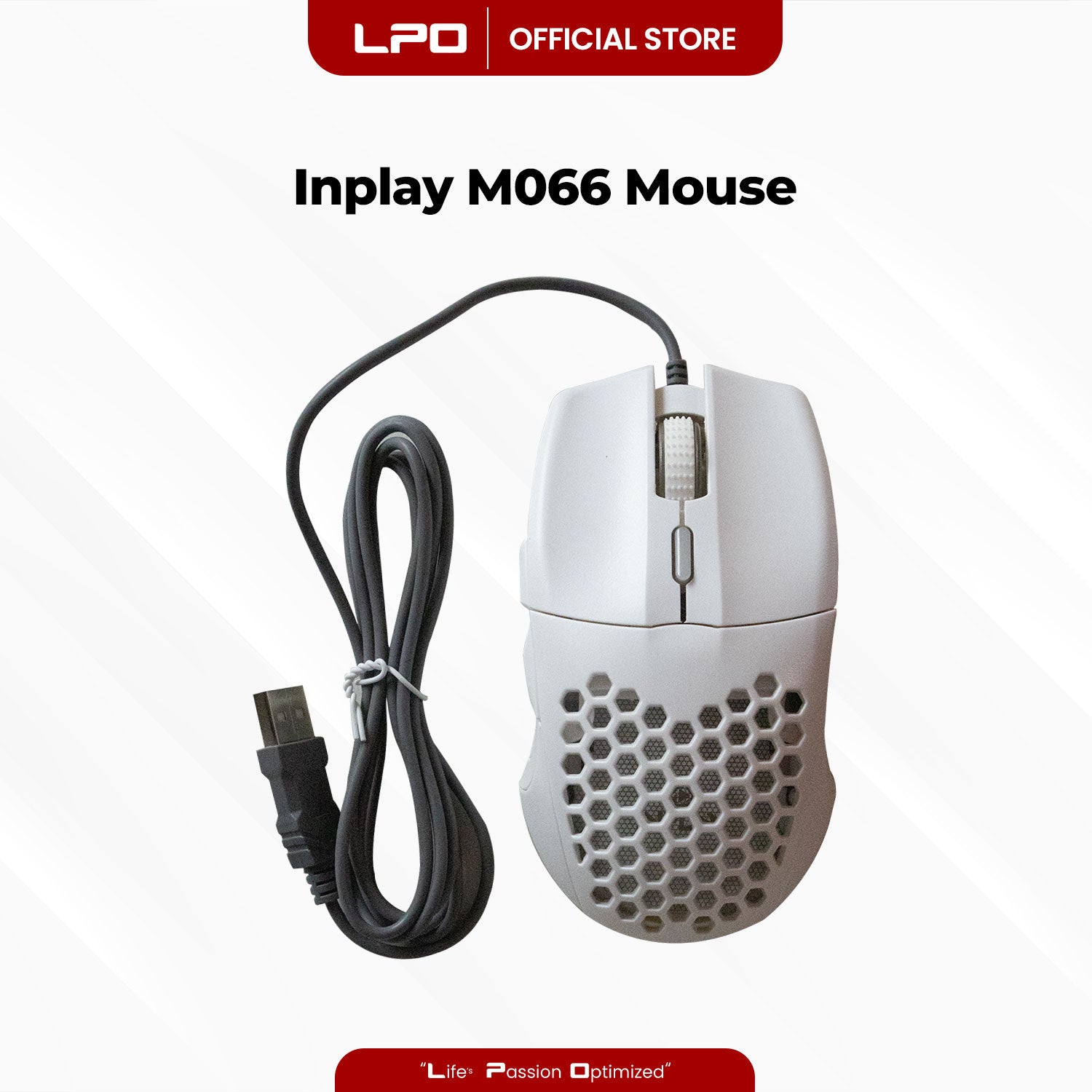 Inplay M066 Wired RGB Gaming Mouse Lightweight Hollow Luminous Mouse For PC Computer Laptop