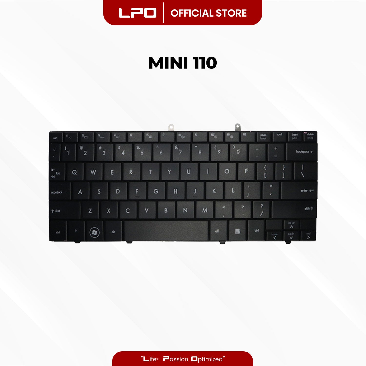 Laptop Keyboard HP Mini 110 External Type / Traditional Black US Compatible with HP Mini 110 Compaq Mini CQ10-500 Series