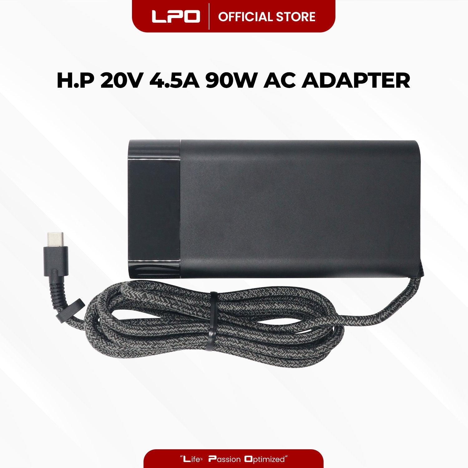Laptop Charger HP 20V 4.5A 90W TYPE C Compatible with HP Spectre x360 904082-003