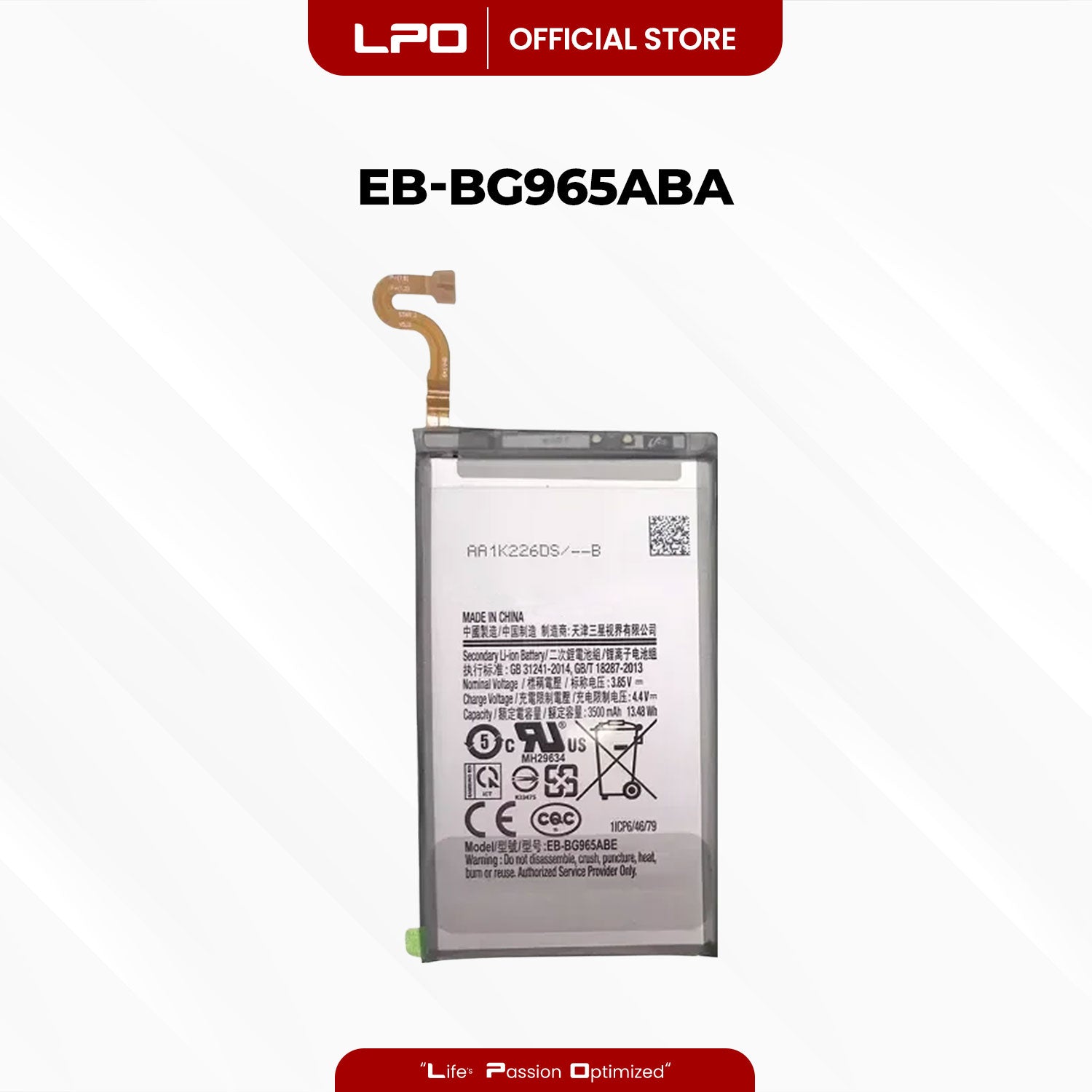Cellphone Battery Samsung Galaxy S9+ 2018 EB-BG965ABA Compatible with SM-G965F, SM-G965U
