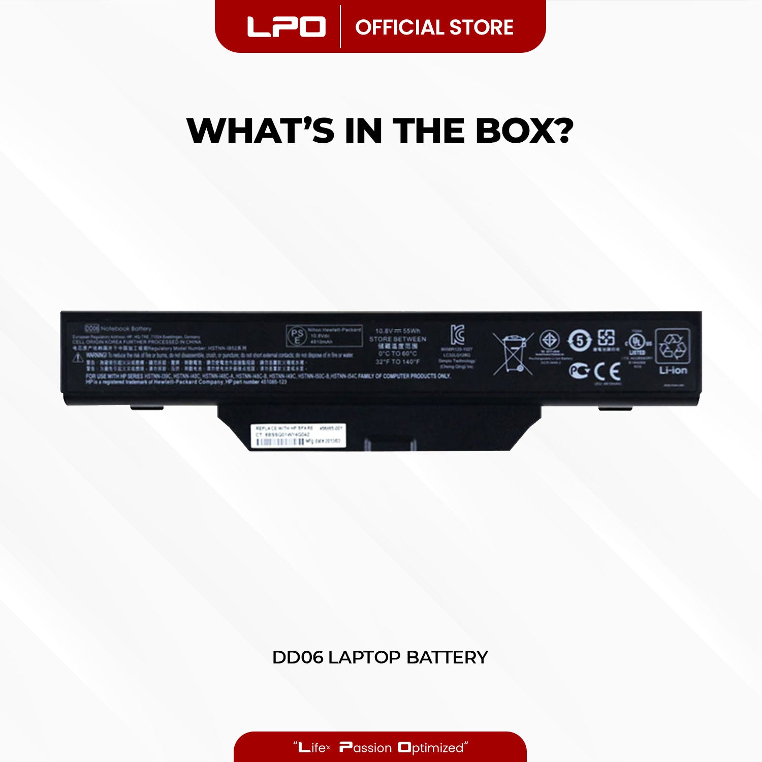 Laptop Battery DD06 Compatible with HP Compaq 550, HP compaq 610, HP Compaq 615, Business Notebook 6720s
