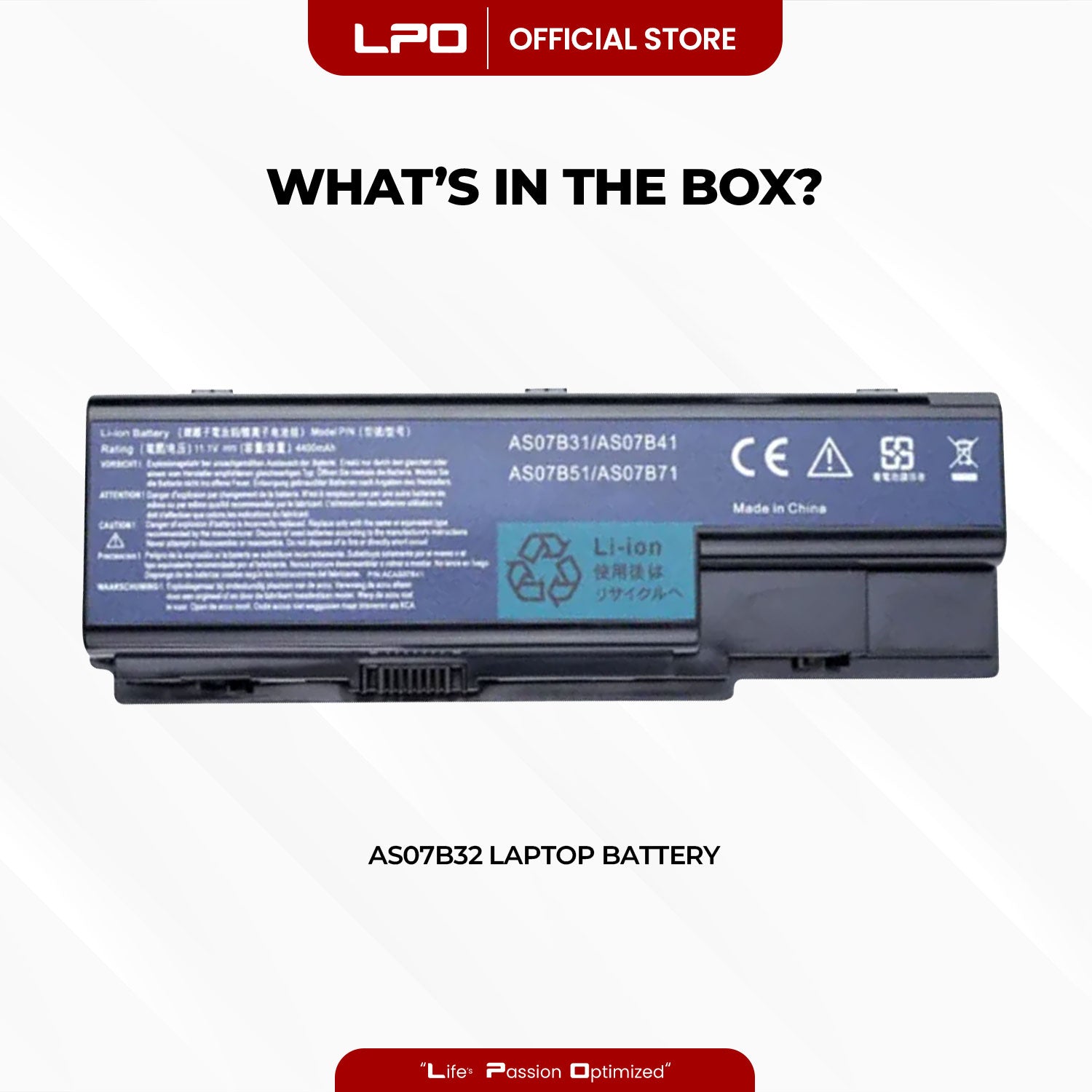 Laptop Battery AS07B32 Compatible with Acer Aspire 5920 5315 5520 6930 7520 7720