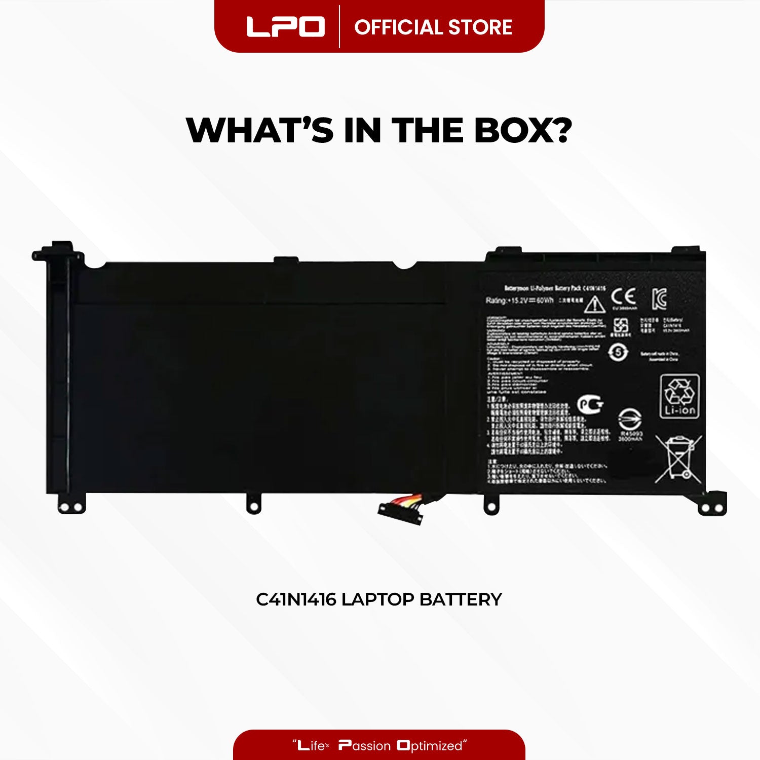 Laptop Battery C41N1416 Compatible with Asus ZenBook Pro G501 G501VW G501VJ Series