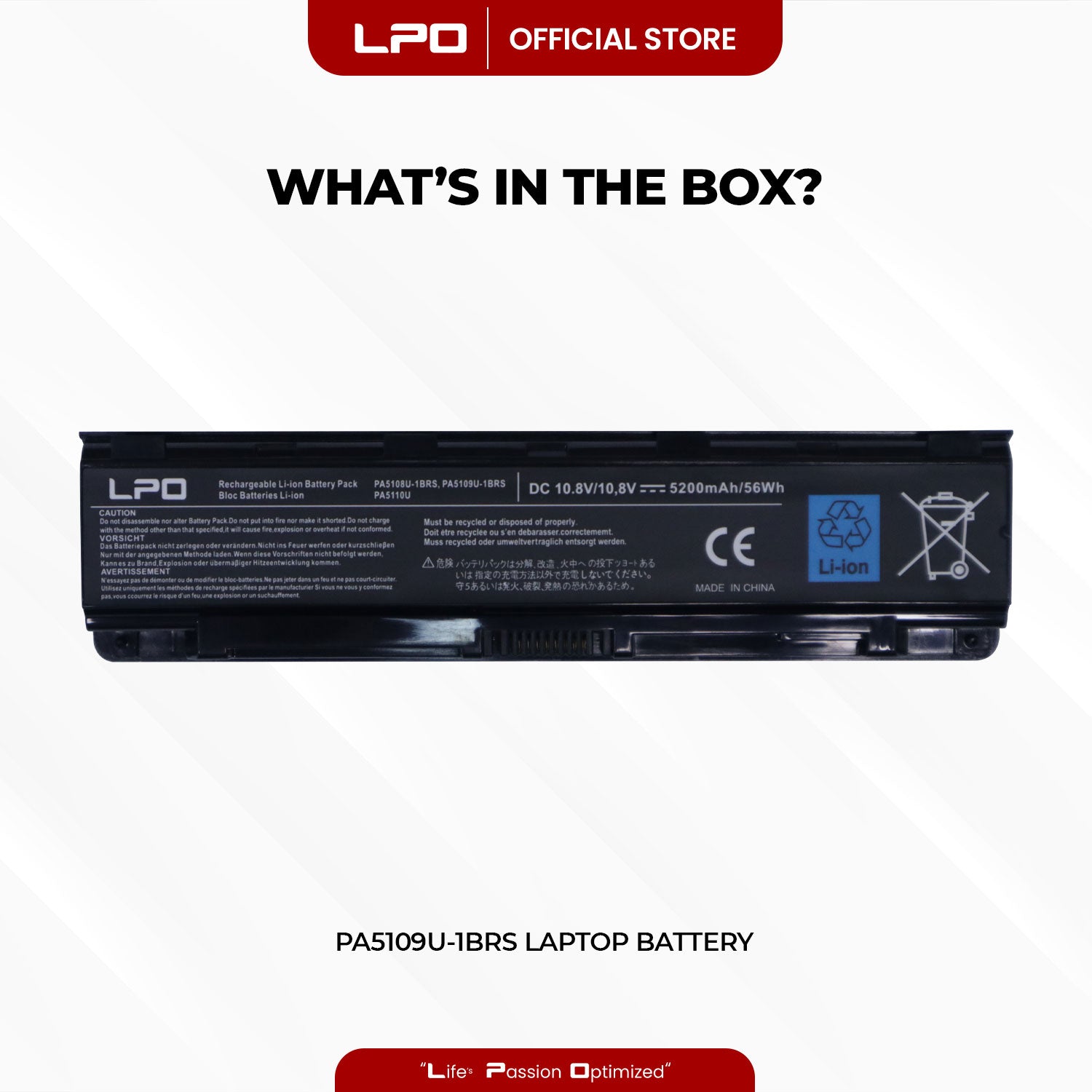 Laptop Battery PA5109U-1BRS Compatible with Toshiba Satellite C40 C45 C50 C50D C50t - LPO Laptop PC-Outlet