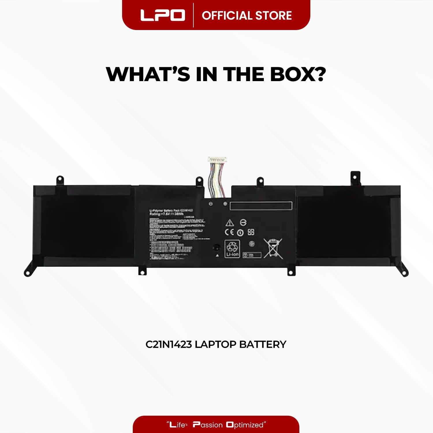 Laptop Battery C21N1423 Compatible with Asus X302L X302LJ X302LA R301LA F302LJ