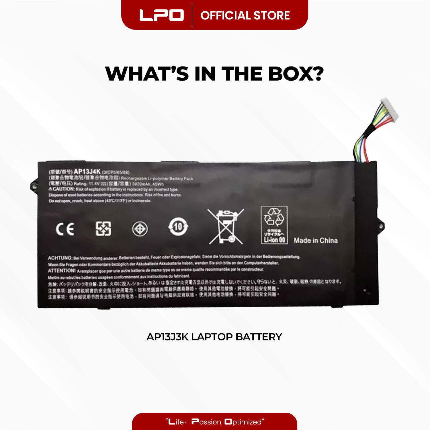 Laptop Battery AP13J3K Compatible with Acer Chromebook 11.6 C720P, , C720P-2666, C720P-2834,