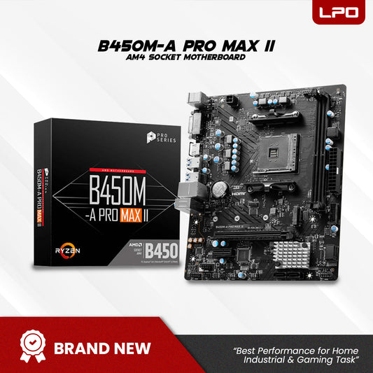 Ready to Build: MSI B450M-A Pro Max II AM4 Socket Motherboard