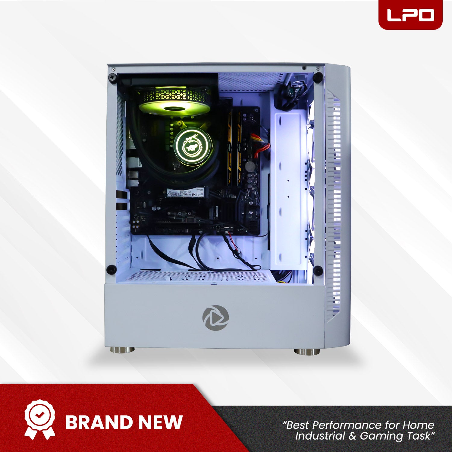 Gaming Unit AMD Ryzen 7 5700G 3.8Ghz B550M DS3H AM4 Socket 32GB DDR4 512GB NVME M.2 SSD RGB AK600W 80+ Bronze DF-120 ARGB Liquid CPU Cooling Meteor 03 Casing (Game Ready)