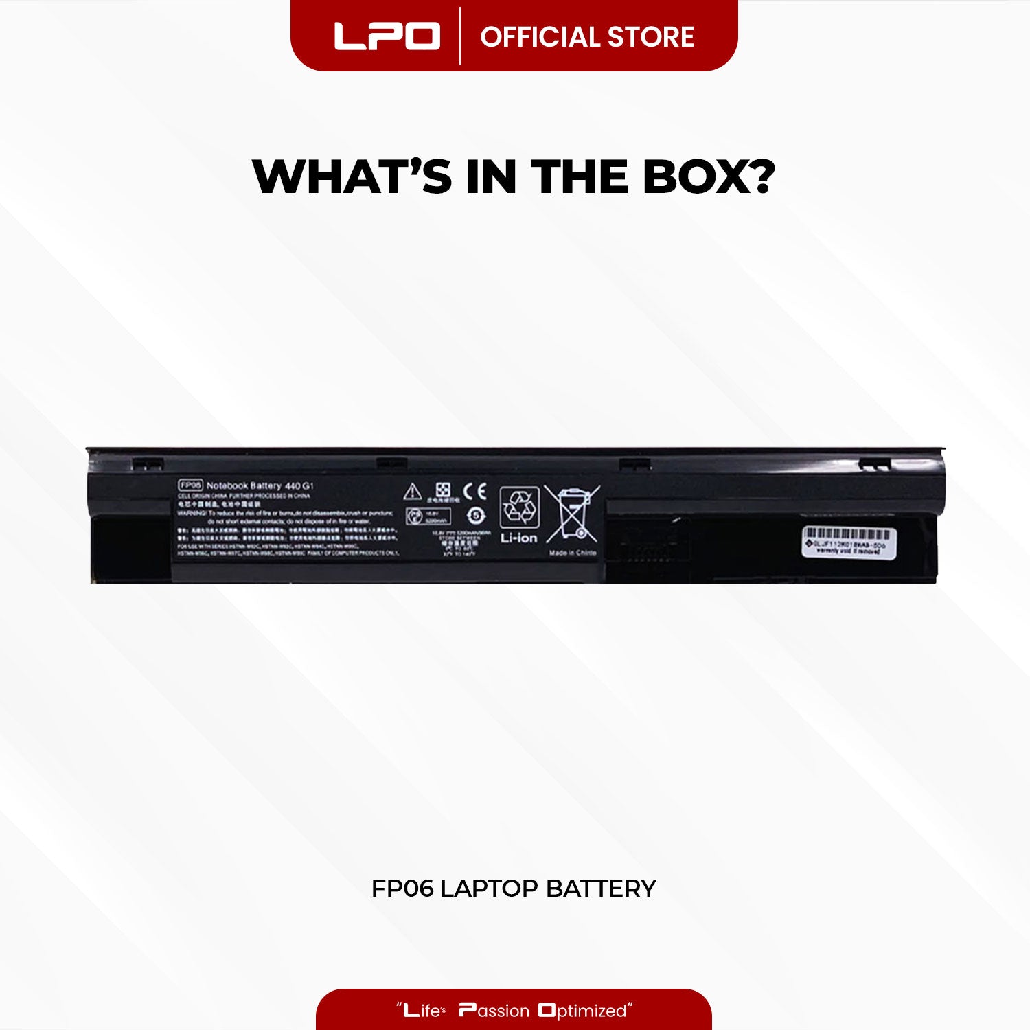 Laptop Battery FP06 Compatible with HP Probook 440 450 445 470 455 G0 G1 Series