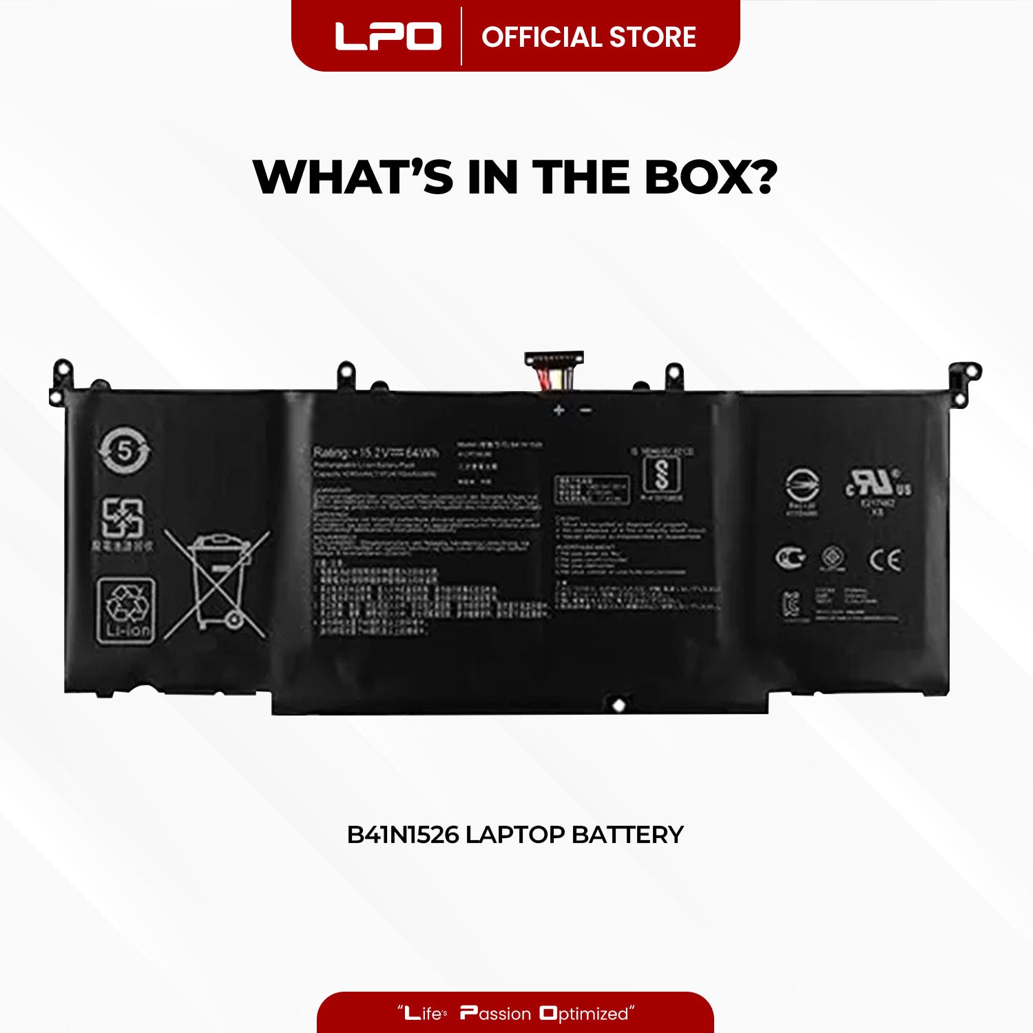 Laptop Battery B41N1526 Compatible with Asus GL502V GL502VT GL502VT-1A ROG s5