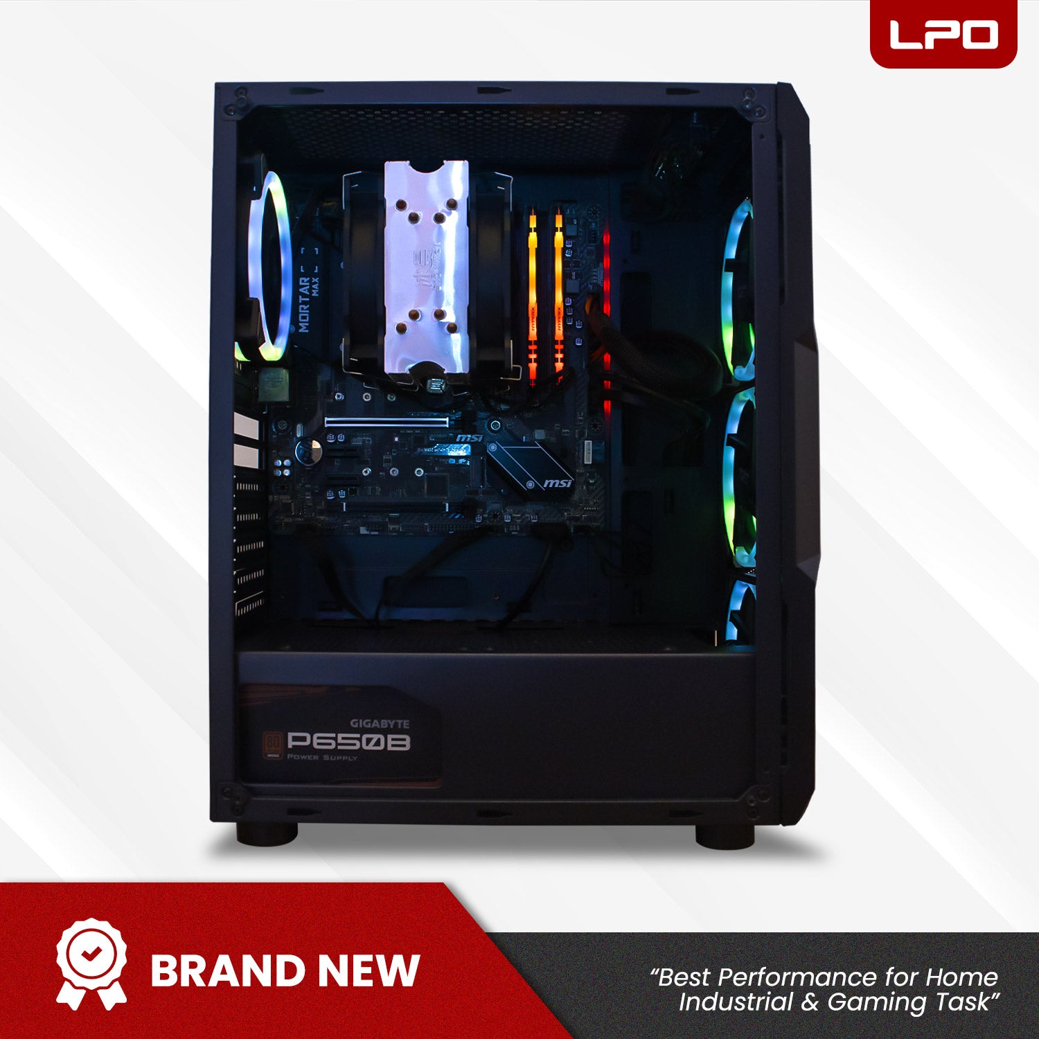 Gaming Desktop Computer AMD Ryzen 5 5600G 3.9Ghz B450M Mortar Max AM4 Socket Motherboard AMD Radeon Vega 7 16GB DDR4 128GB SSD + 300GB HDD 28