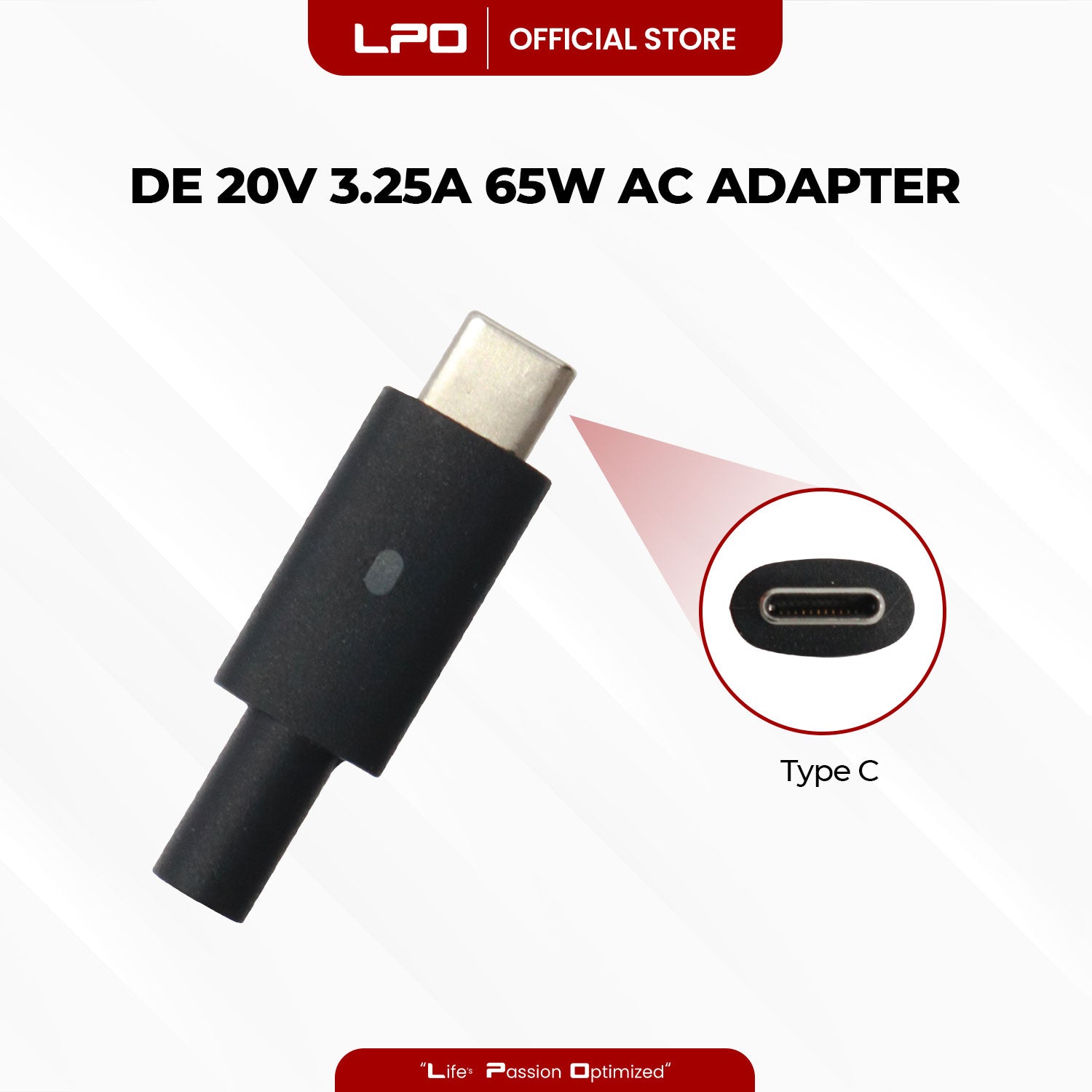 Laptop Charger Dell 20V 3.25A 65W TYPE C Compatible with LA65NM170, HA65NM170