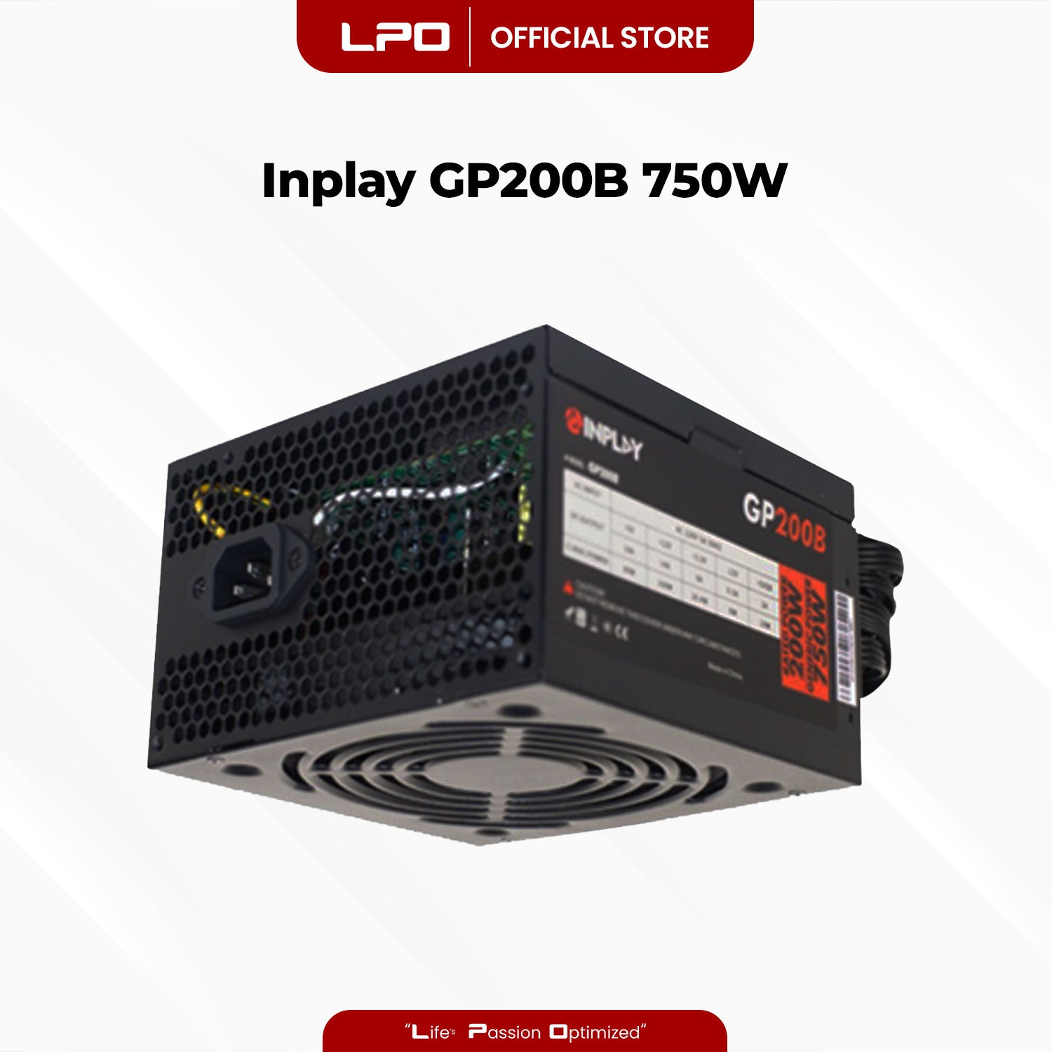 Inplay GP200B 750W Generic Power Supply For CPU Desktop PC Computer