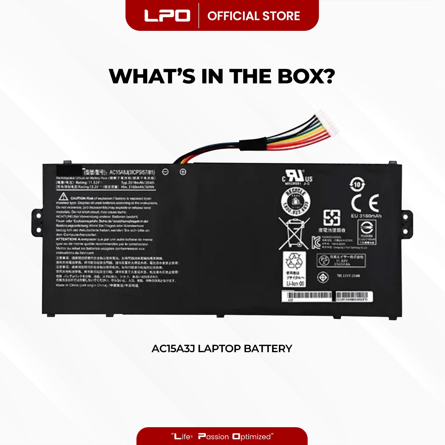 Laptop Battery AC15A3J Compatible with Acer Chromebook 11 CB3-131 Series, Chromebook R 11 C738T-C94S