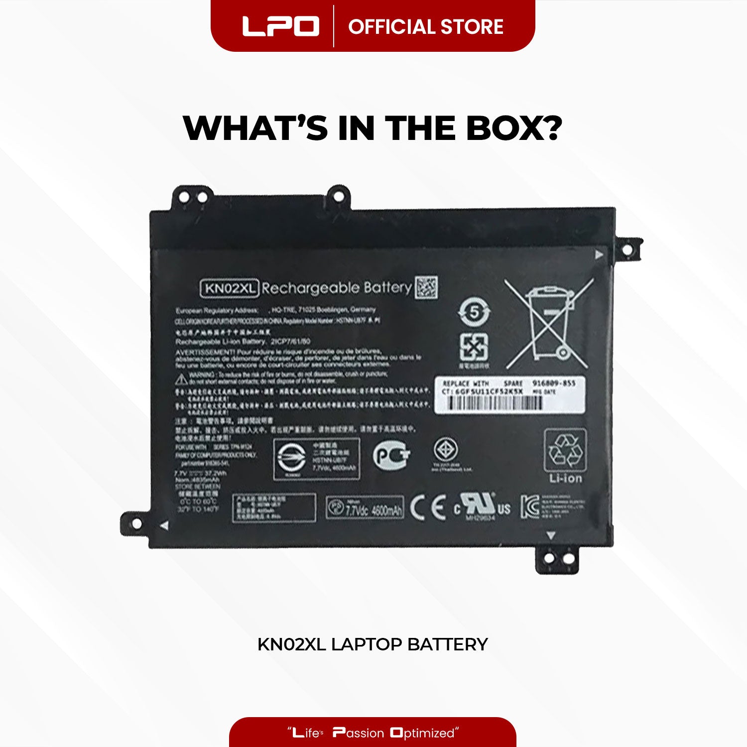 Laptop Battery KN02XL Compatible with HP Pavilion X360 11-AD Series