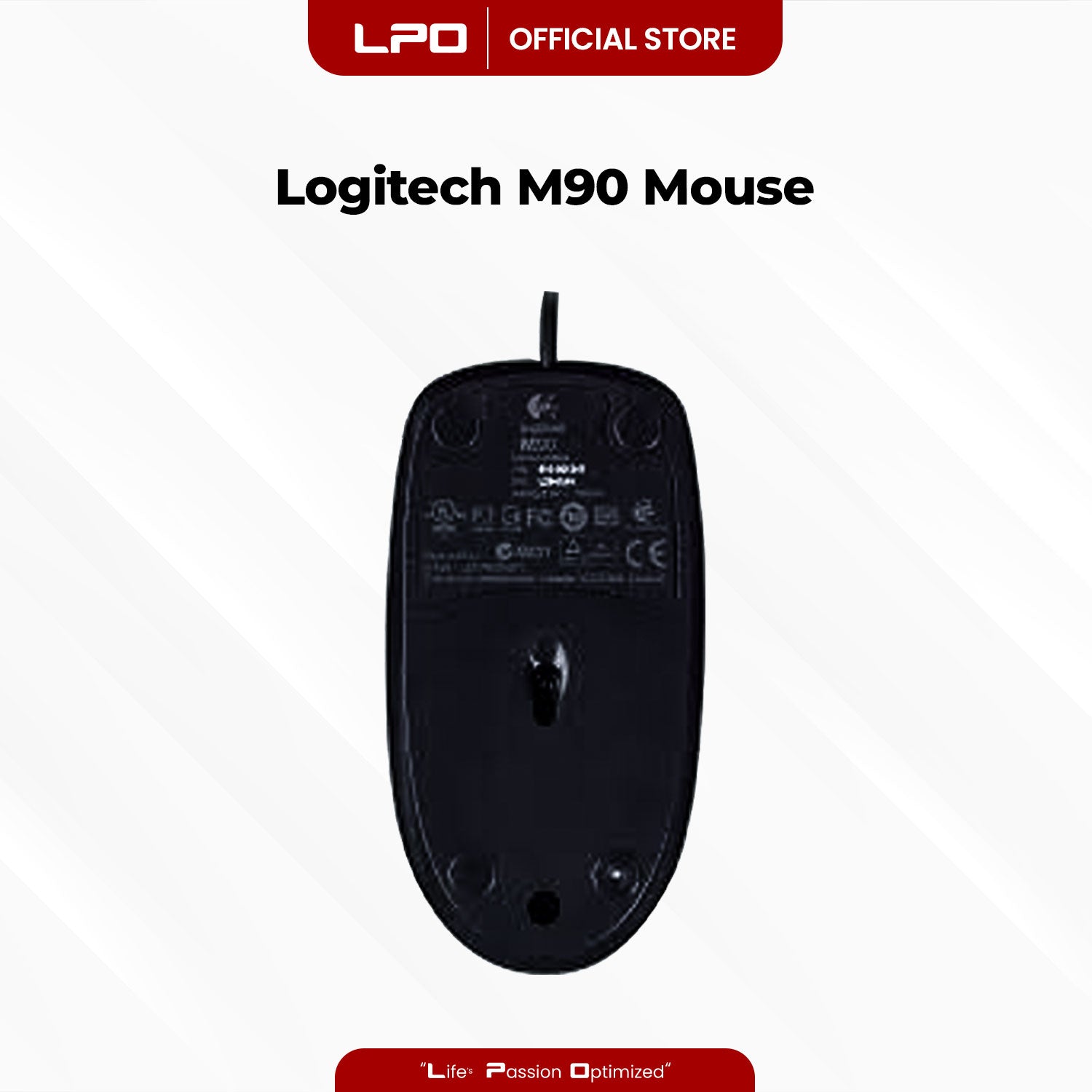 Logitech M90 Corded Mouse For PC Laptop Computer