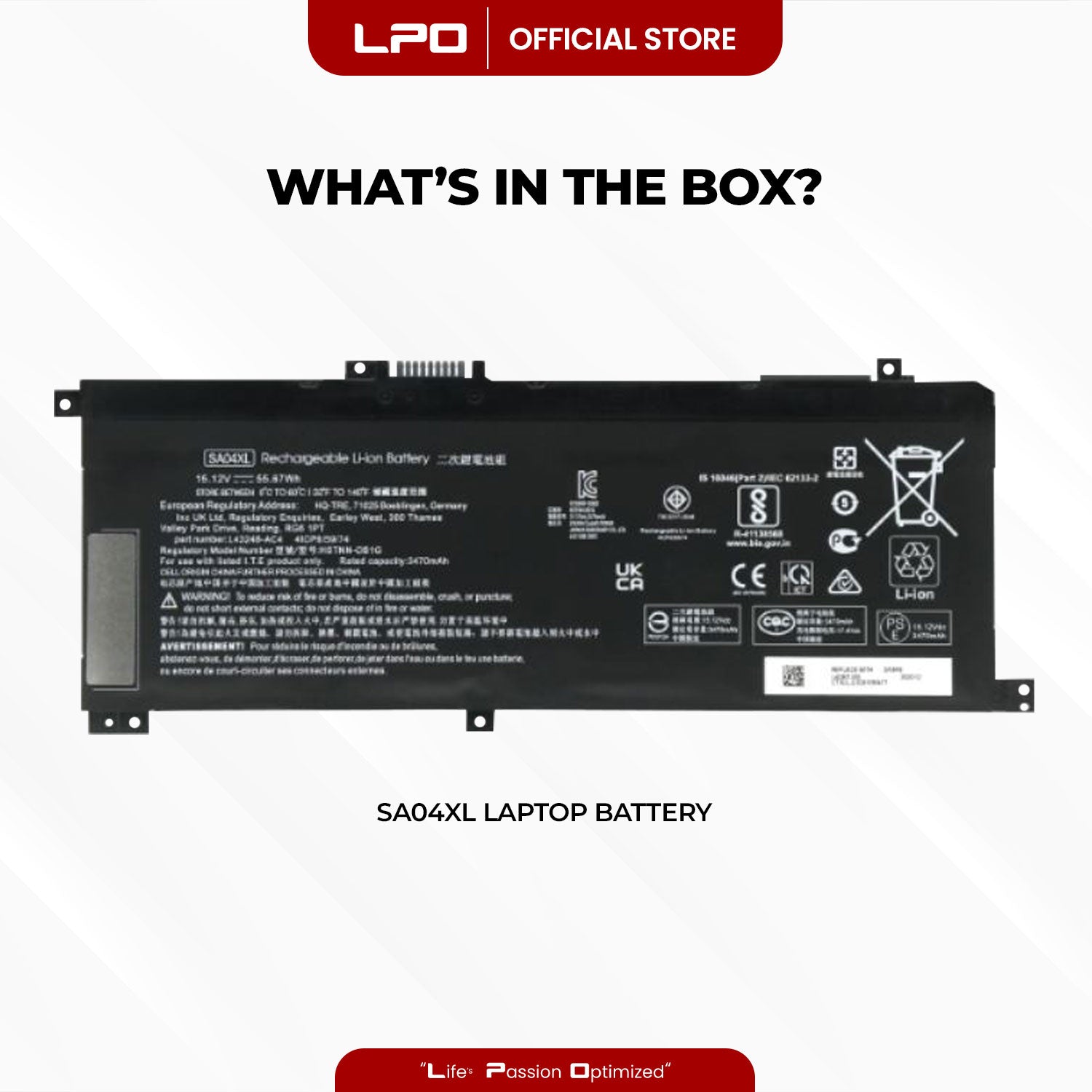 Laptop Battery SA04XL Compatible with HP Envy X360 15-DR 15-DR0010TX Series Notebook - LPO Laptop PC-Outlet