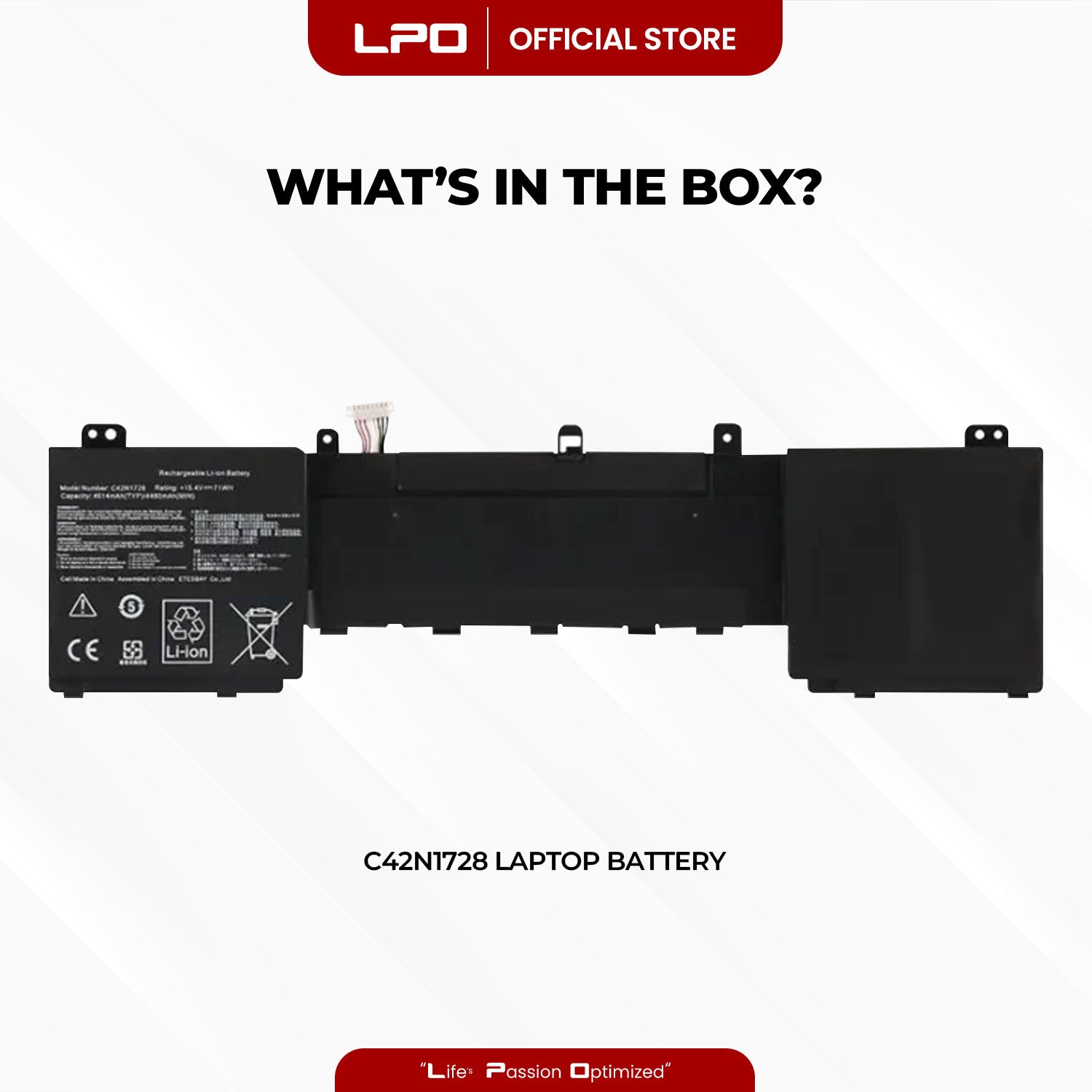 Laptop Battery C42N1728 Compatible with Asus Zenbook Pro 15 U5500 UX550G UX550GDX UX550GE
