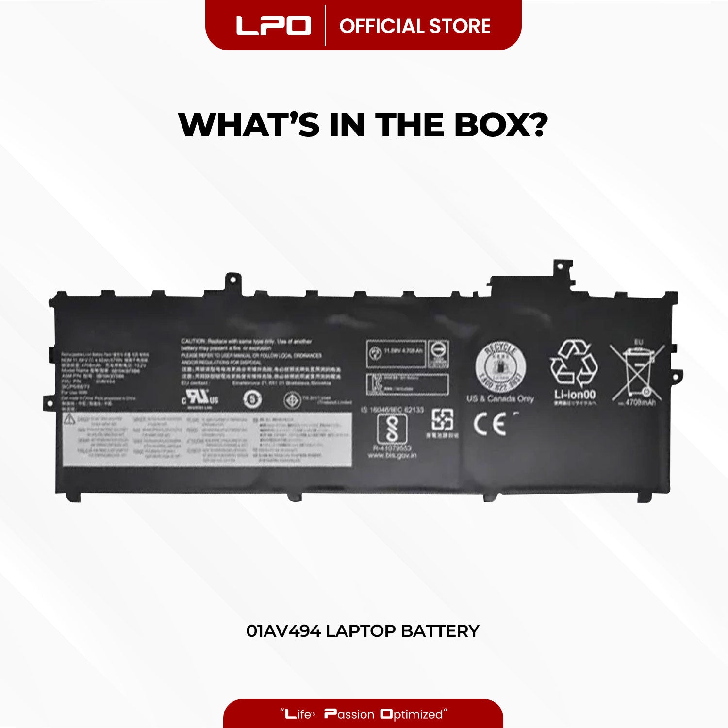 Laptop Battery 01AV494 Compatible with Lenovo ThinkPad X1 Carbon 2017, X1 Carbon 2018