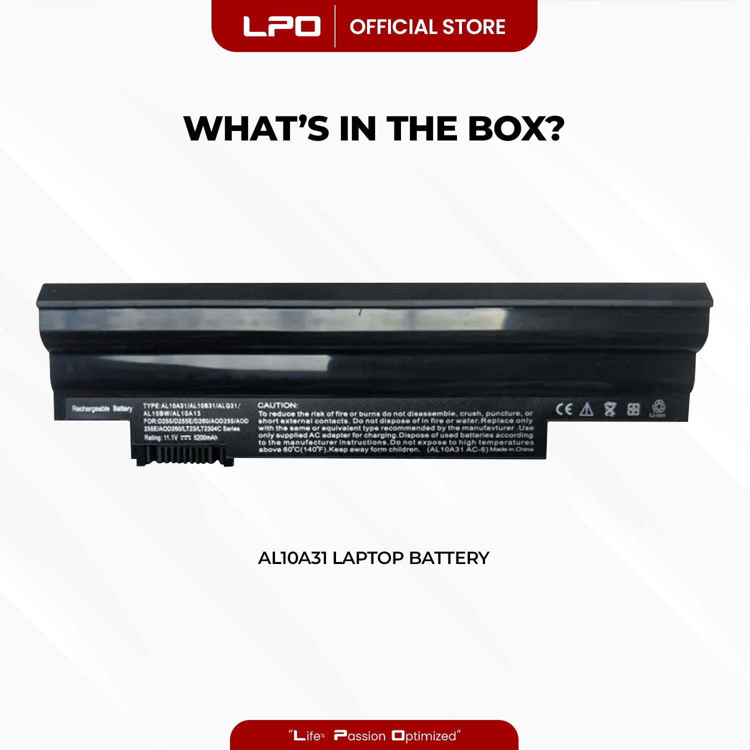 Laptop Battery AL10A31 Acer AC700 1090 1099 1529 Aspire One 522 Series D255 Series - LPO Laptop PC-Outlet