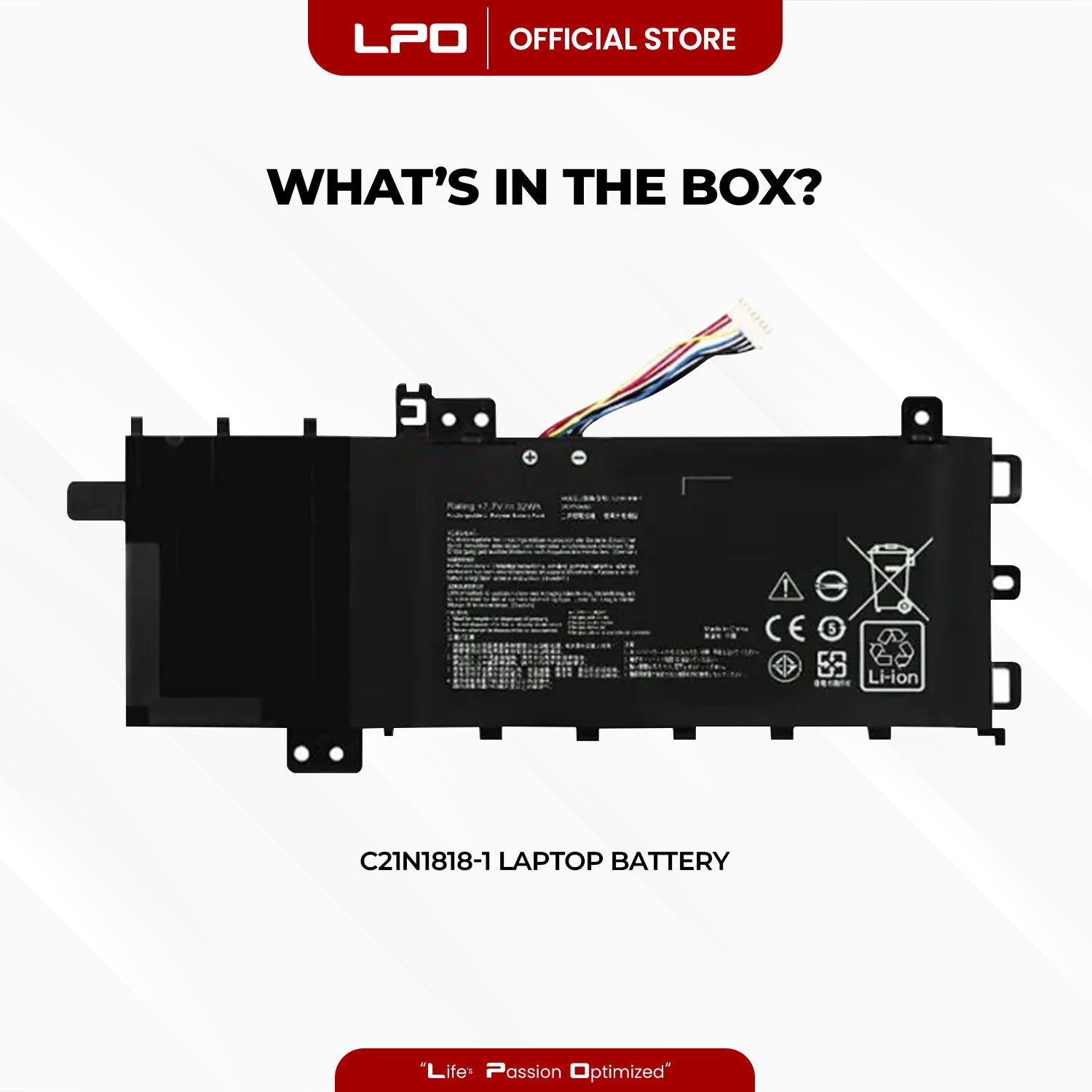 Laptop Battery C21N1818-1 Compatible with ASUS VivoBook 15 F512FA F512DA X512JA F512FB F512FJ F512FL F512UA X512FJ X512FL X512JF X512JP X512DK R564JA S512DK S512FA Series