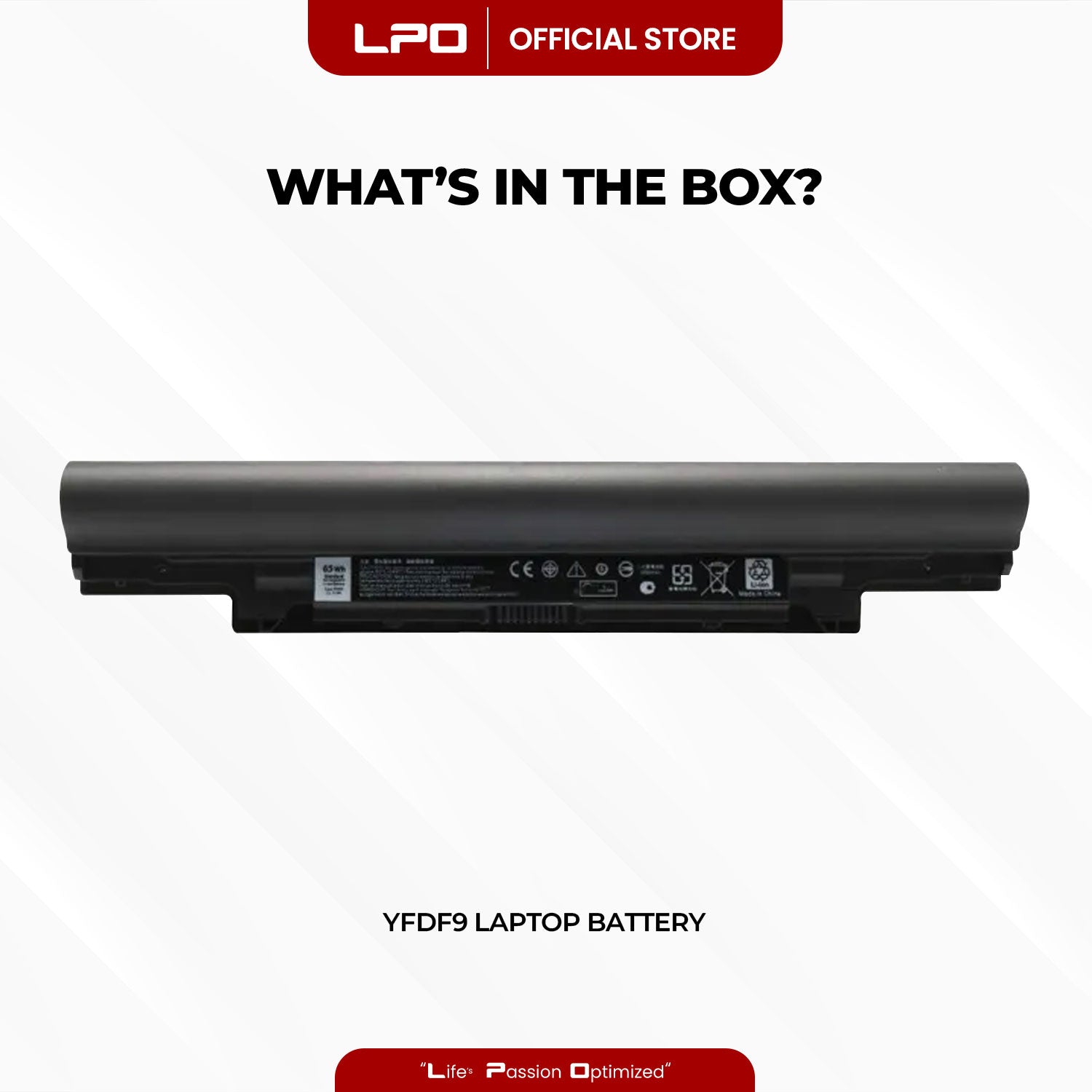 Laptop Battery YFDF9 Compatible with Dell Latitude 3330 Vostro V131D V131R 312-1257/1258 H2XW1 JD41Y