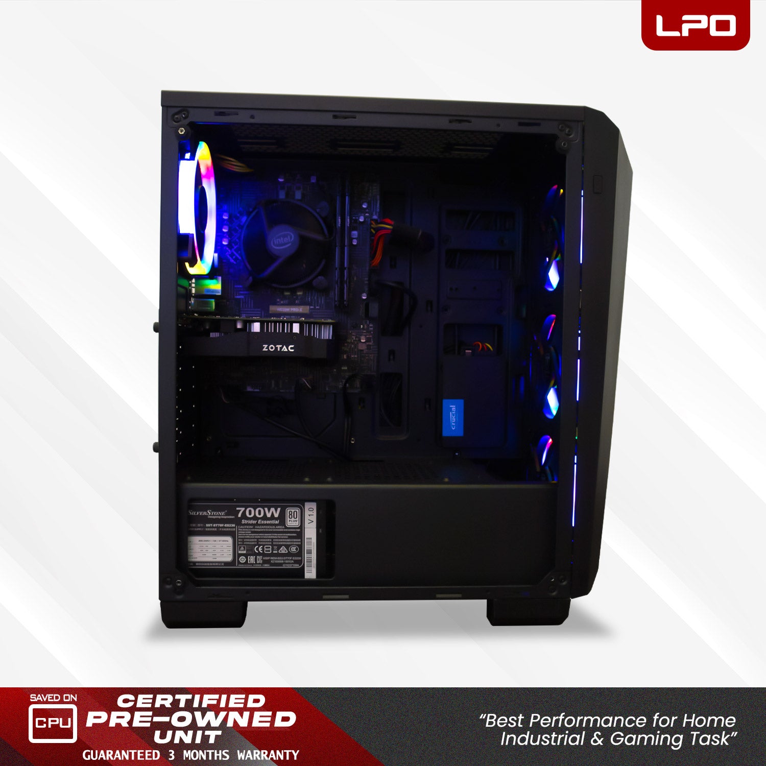 Gaming Unit Intel Core i7-11700F 4.90Ghz H510M Pro-E 1200 Socket Motherboard 32GB DDR4 240GB 2.5