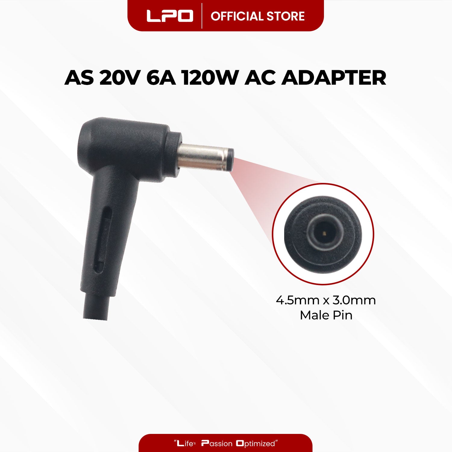 Laptop Charger Asus 20V 6A 120W	Male Pin 4.5mm x 3.0mm Compatible with Asus ZenBook Q546FD