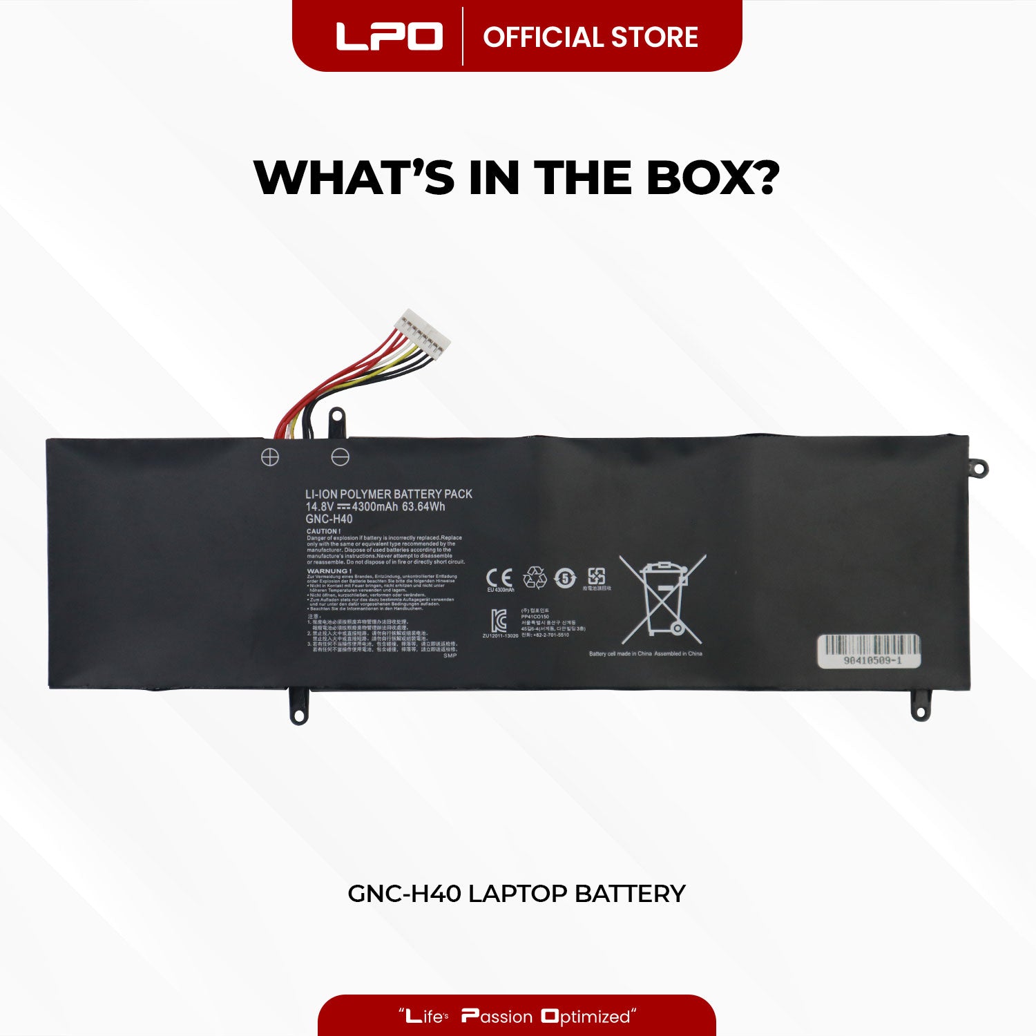 Laptop Battery GNC-H40 Compatible with Gigabyte P34 V2