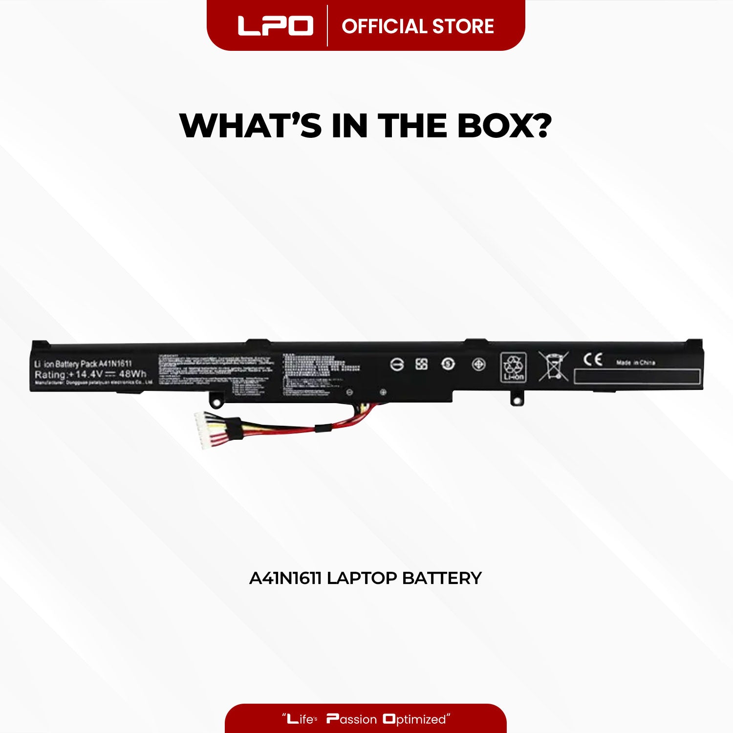 Laptop Battery A41N1611 Compatible with Asus GL553VD GL553VD-1A GL553VD-1B GL553VD-2B