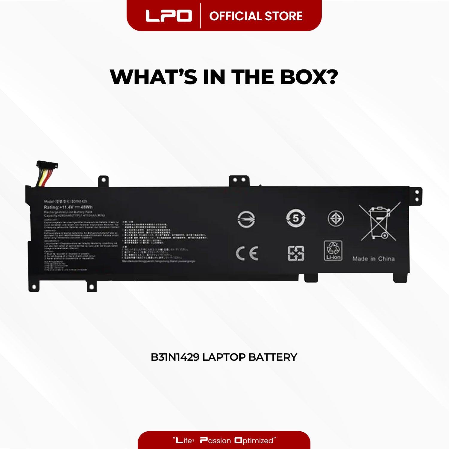 Laptop Battery B31N1429 Compatible with Asus A501LB5200 K501LB K501LX K501LX-NH52