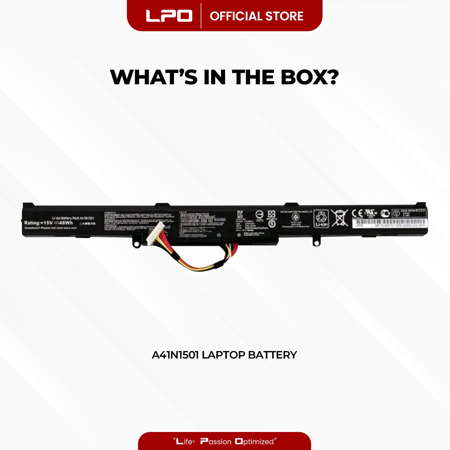 Laptop Battery A41N1501 Compatible with Asus ROG G752VW GL752VL GL752VW N752VW N552V N552VX N752V Series