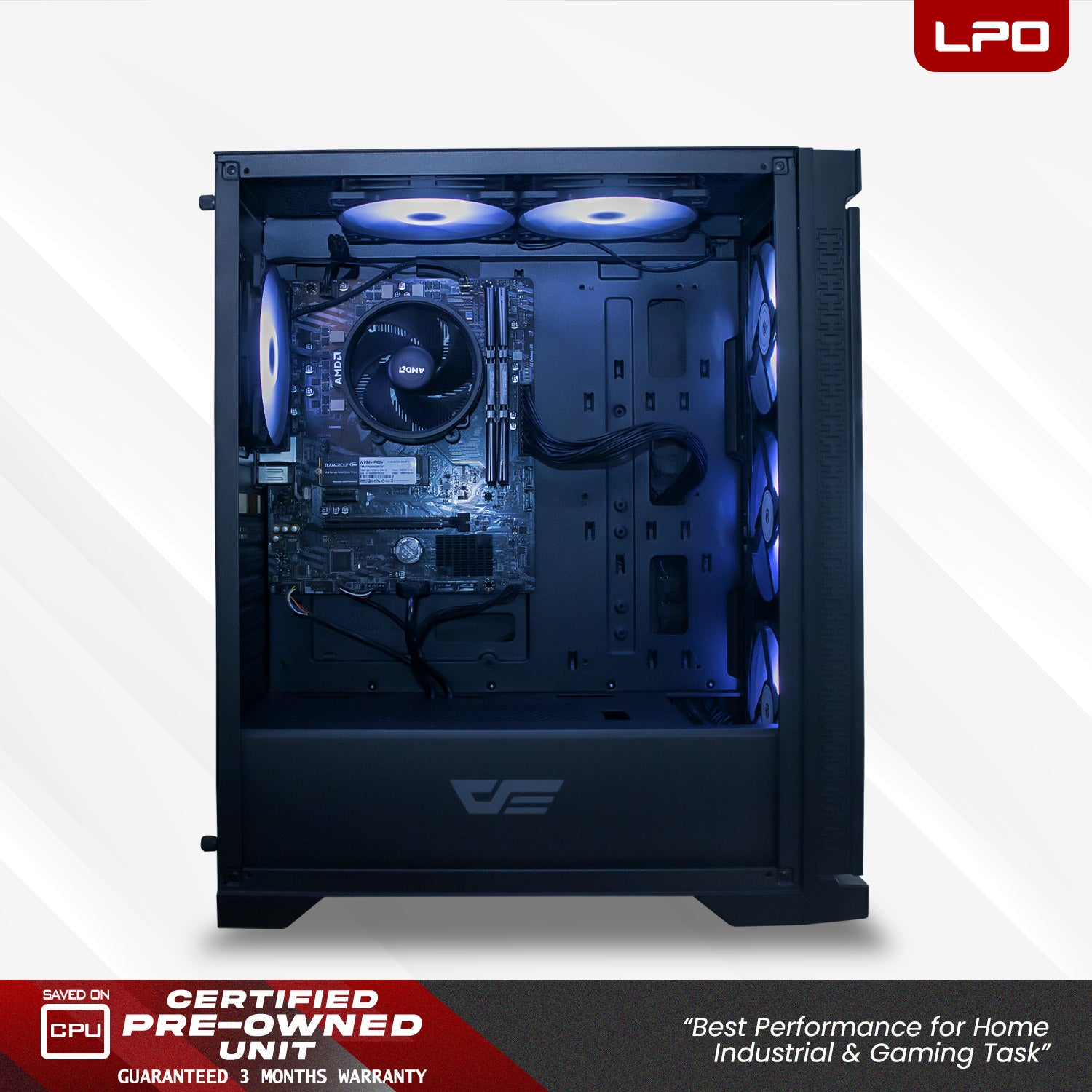 Gaming Unit AMD Ryzen 5 4600G 3.7Ghz A520-A Pro AM4 Socket Motherboard 16GB DDR4 256GB M.2 SSD DK361 Case FSP HV Pro 80Plus Bronze FSP650-51AAC 650W Non-Modular PSU (Game Ready)