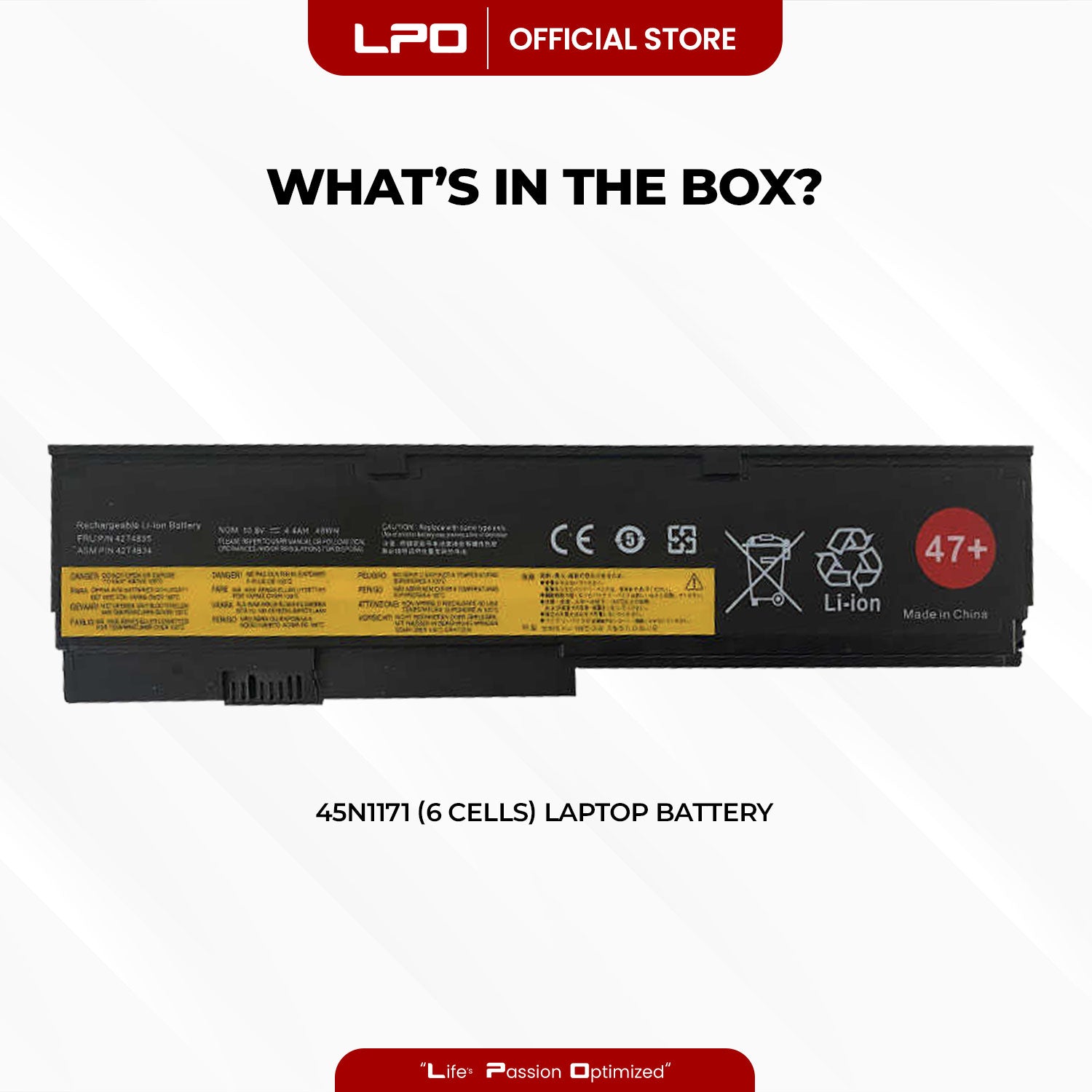 Laptop Battery 45N1171 (6 Cells) Compatible with Lenovo ThinkPad X200 X200s X201i X201s