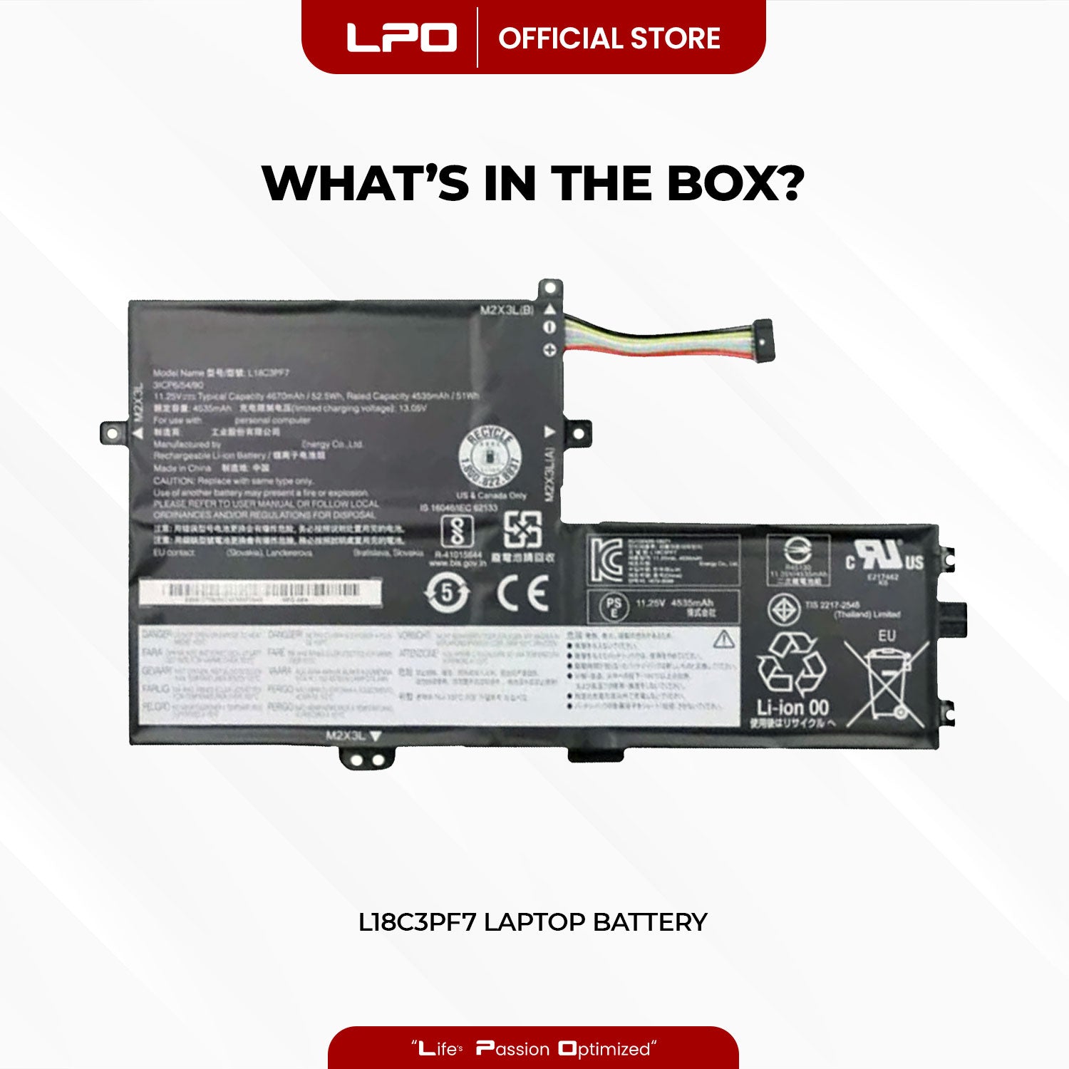 Laptop Battery L18C3PF7 Compatible with Lenovo Ideapad S340-14IML/14API/14IIL Series