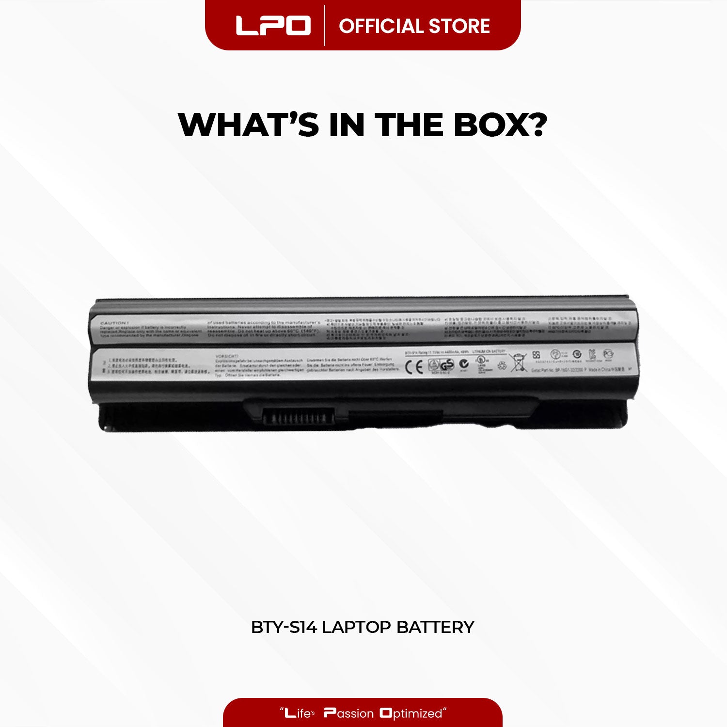 Laptop Battery BTY-S14 Compatible with MSI CR650, MSI CX650, MSI FR400, MSI FR600, MSI FR610
