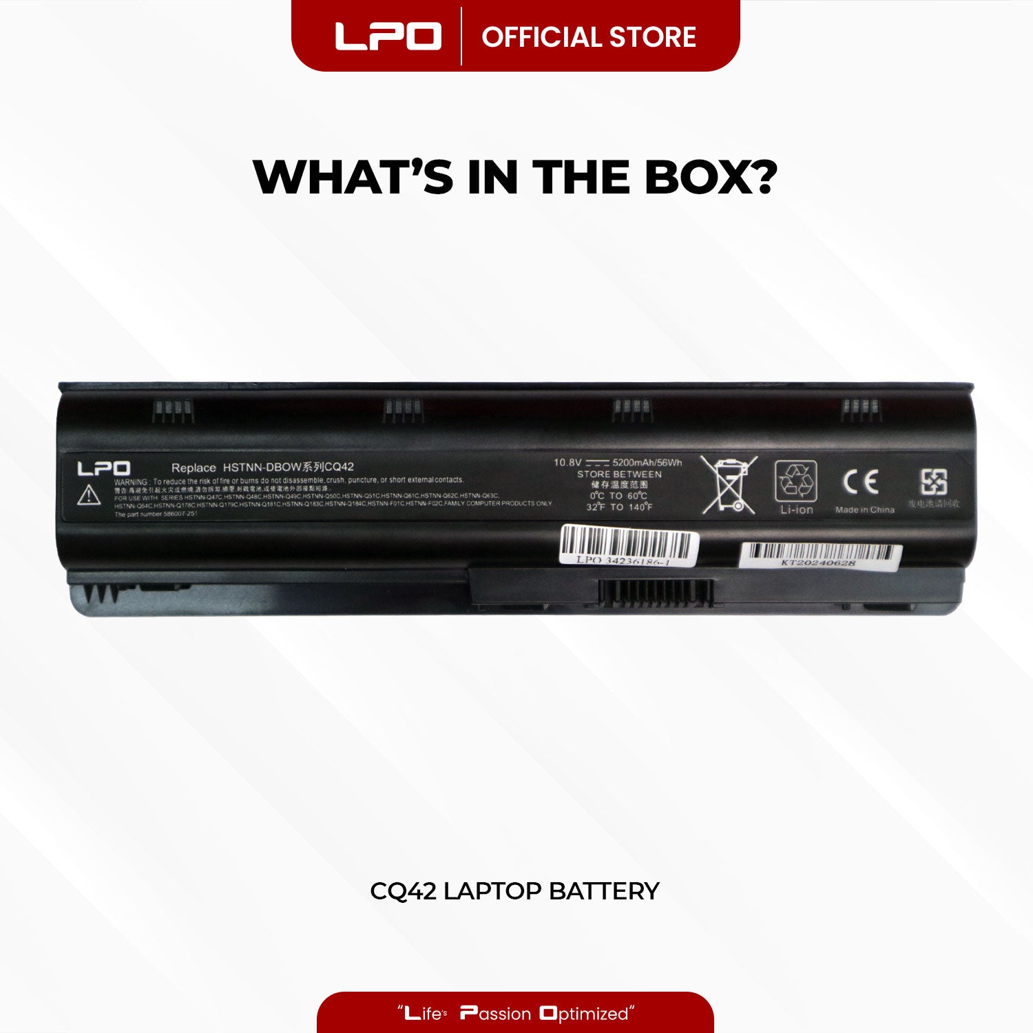 Laptop Battery CQ42 HP Pavilion DM4 DV6 DV7 DV3-4000 DV5-2000 DV6-3000 Series - LPO Laptop PC-Outlet