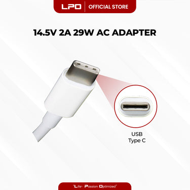 Laptop Charger MacBook 14.5V 2A 29W USB TYPE C Compatible with Macbook Pro Retina 12 inch A1534 A1540