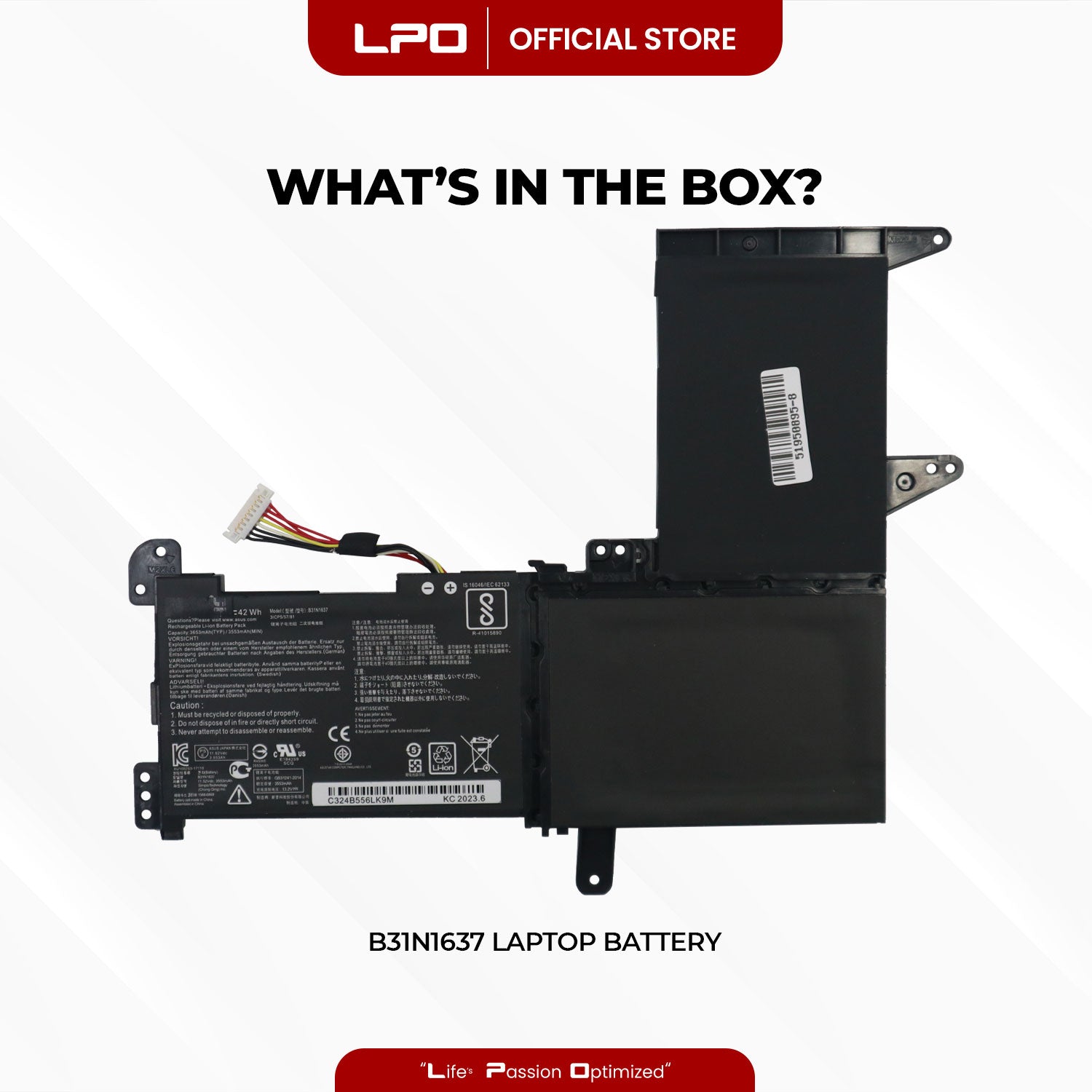Laptop Battery B31N1637 Compatible with Asus VivoBook 15 X510 X510U X510UQ - LPO Laptop PC-Outlet