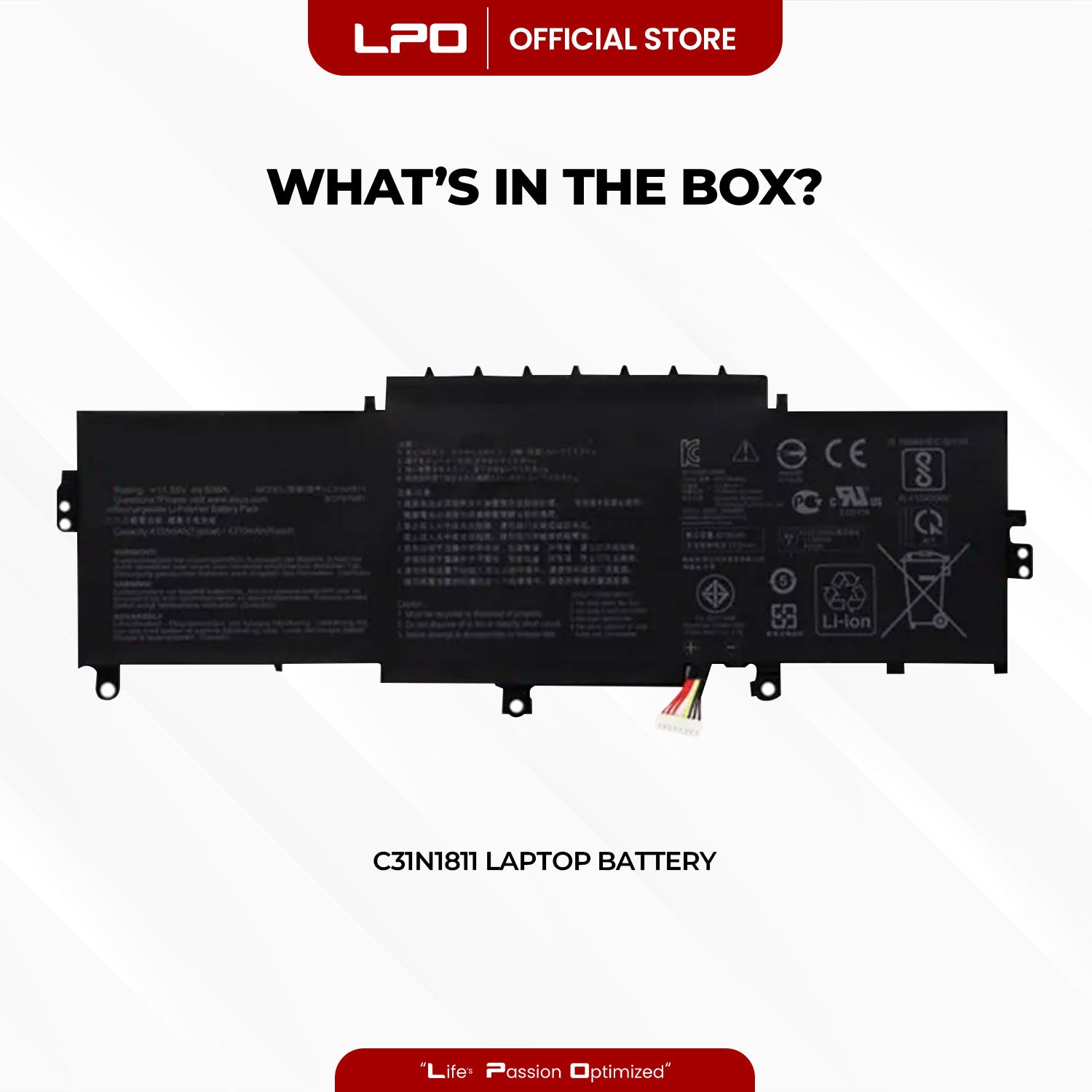 Laptop Battery C31N1811 Compatible with ASUS ZenBook 14 UX433FA UX433FN U4300FN
