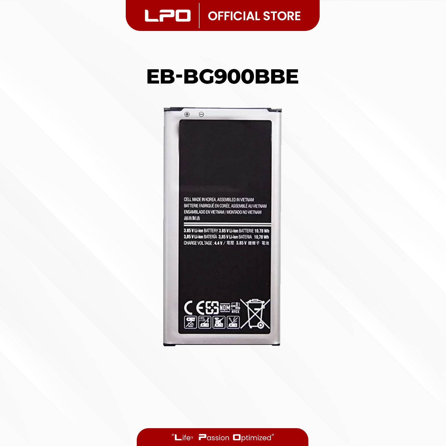 Cellphone Battery	Samsung Galaxy S5 2015 EB-BG900BBC / EB-BG900BBE Compatible with SM-G900F